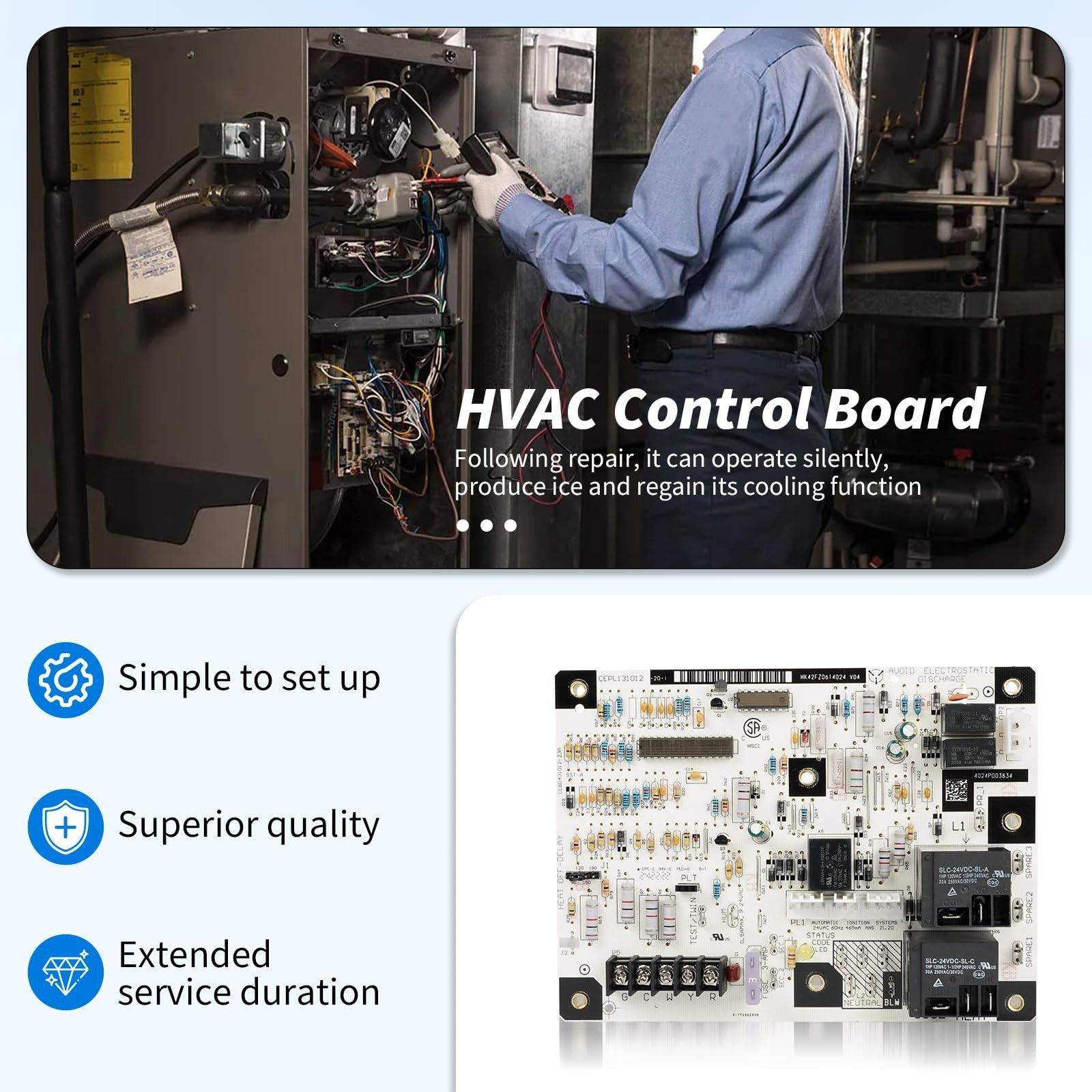HK42FZ061 Control Board Compatible Carrier Payne Bryant HVAC Furnace