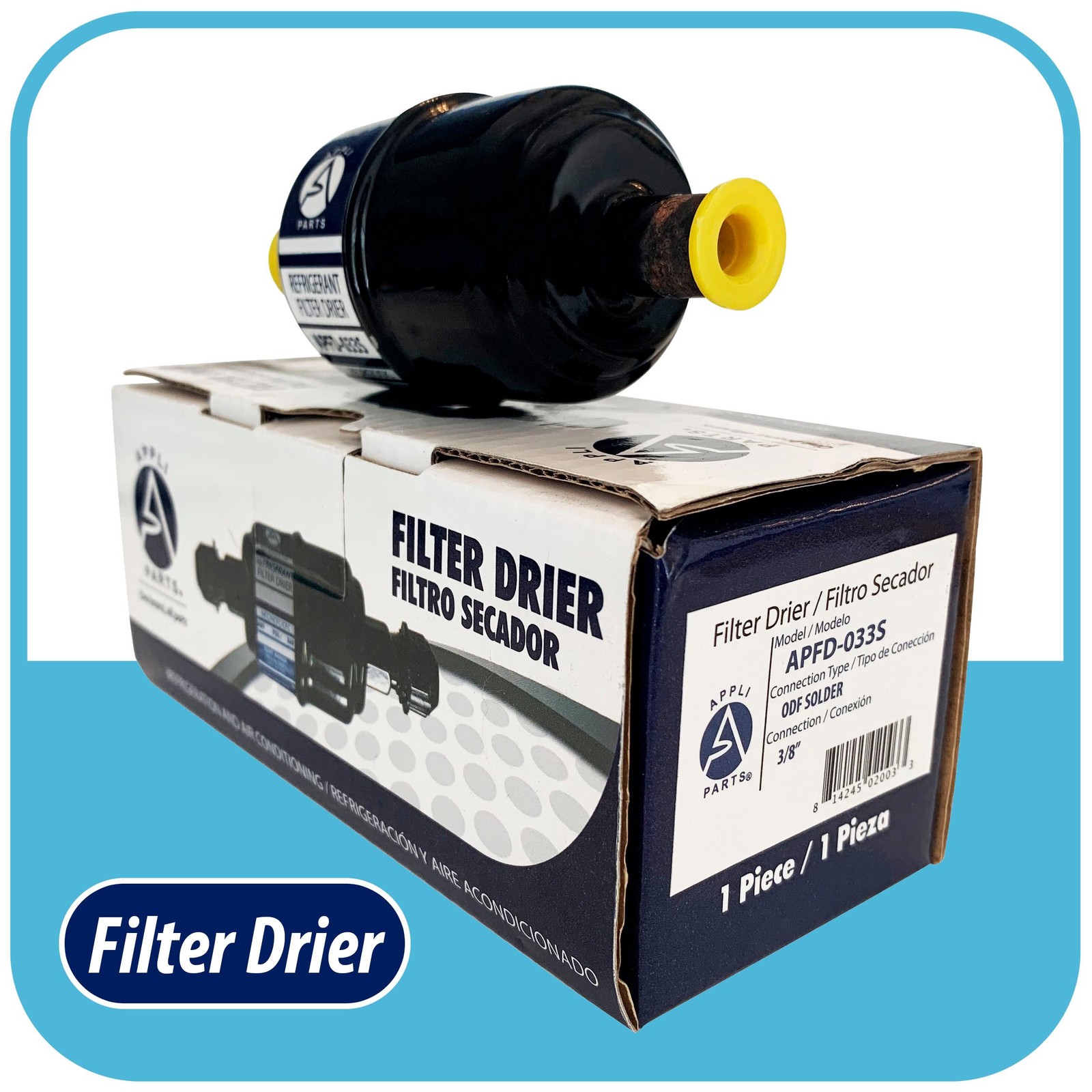 Appli Parts APFD-033S 3/8 in Liquid Line Refrigerant AC Filter Drier hvac Refrig
