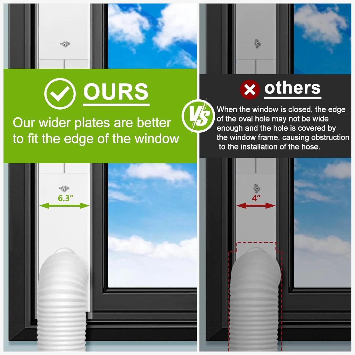 Upgrade Portable ac Window Vent Kit,ac Window Seal Kit,Portable Air Conditioner