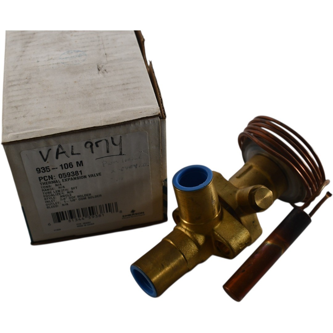 NEW Emerson 935–106 M PCN 059381 Thermal Expansion Valve 5FT 7/8 x 1-1/8 Solder