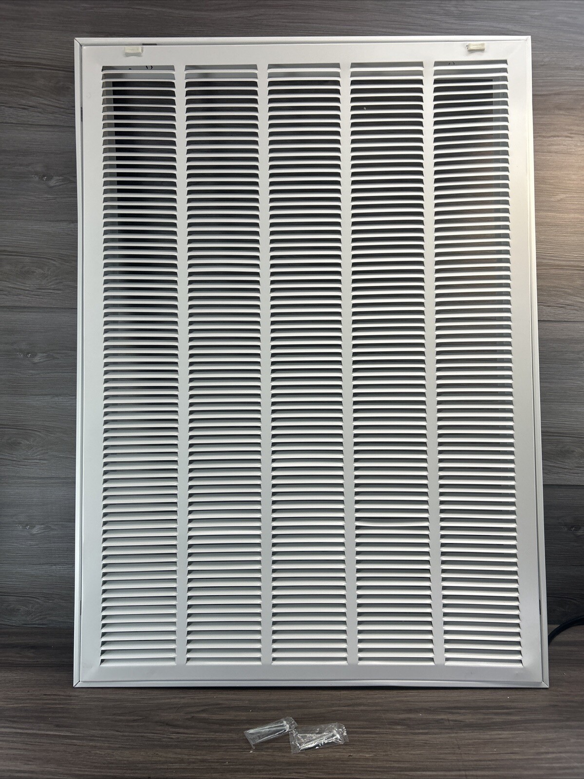 25 in. x 36 in. Hinged Steel Return Air Filter Grille in White ** Damaged