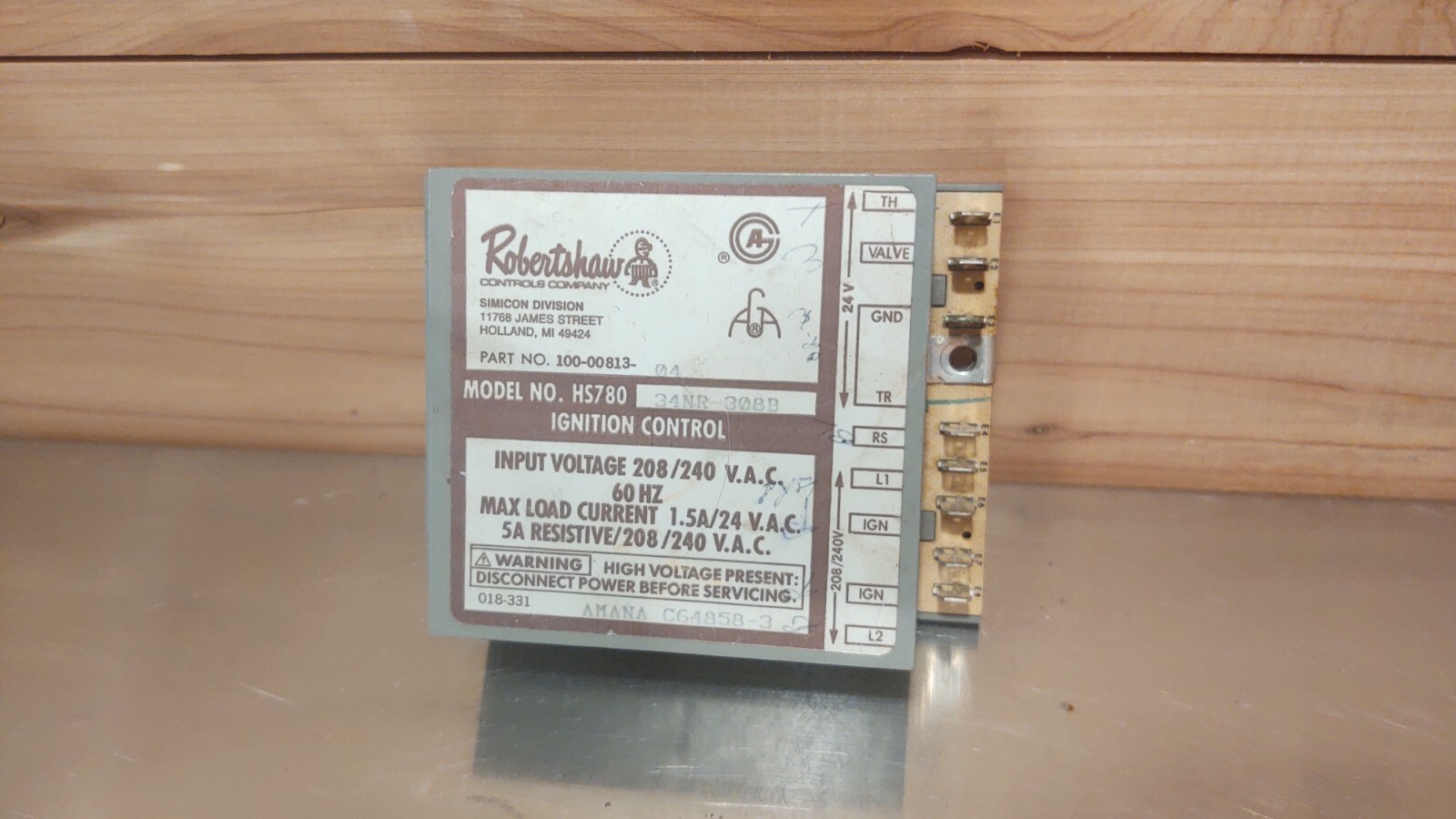 Robertshaw HS780 34NR308B Ignition Control Module 100-00813-04