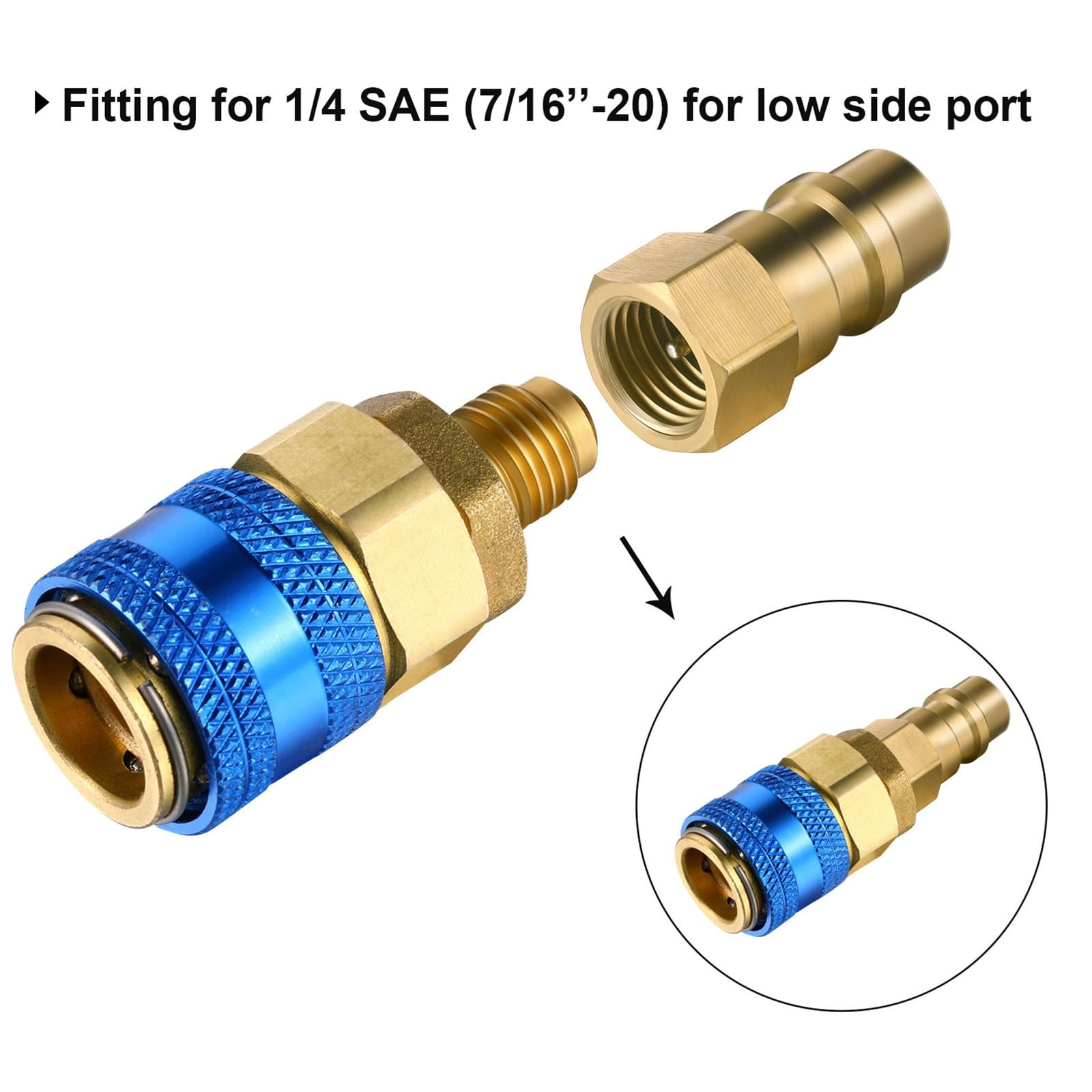 Bullet Piercing Valve Kits with Dust Cap Converts R12 to R134a Fit 7/16 Inch Low
