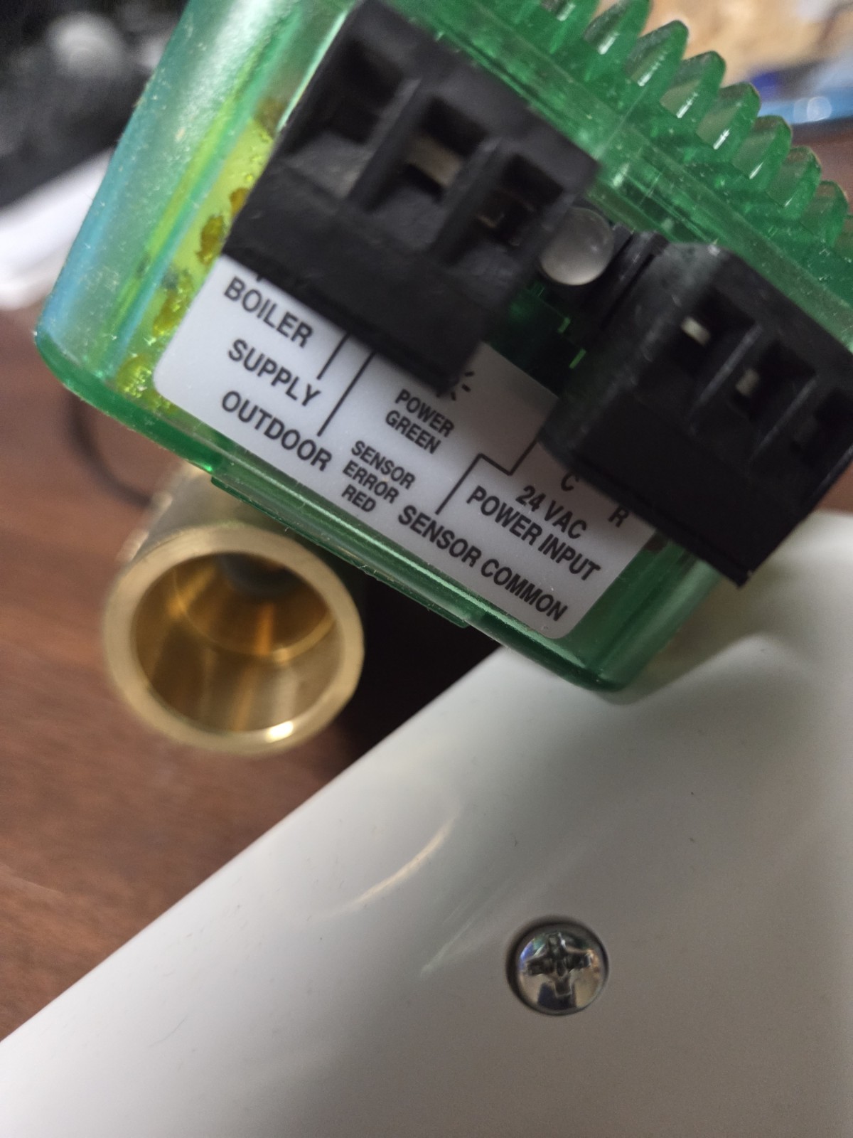 taco 1075c3r-1 3/4 sweat 3 way mixing valve/with outside control