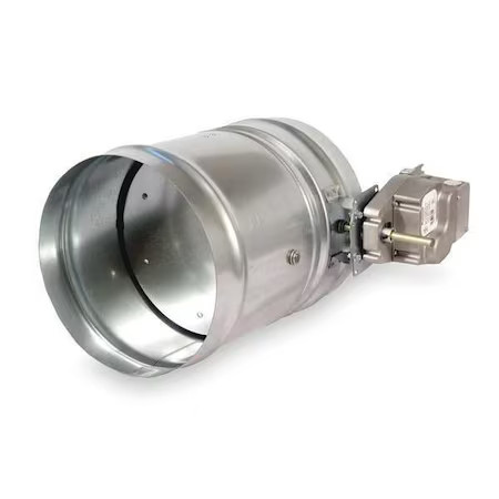 Dayton 3Hgh2 Round Smoke Damper, 8-1/4 In. D, 24V