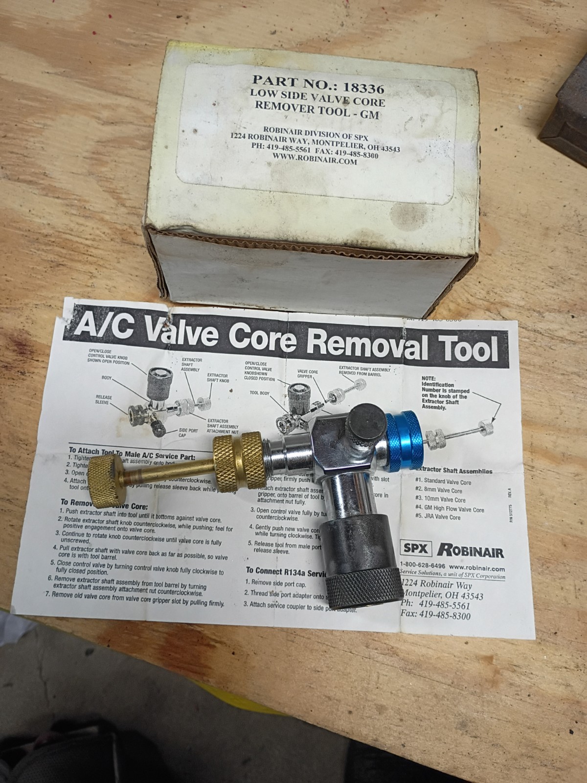 ROBINAIR Valve Core Removal Installation Tool R134A LOW SIDE 18336 COUPLER USA