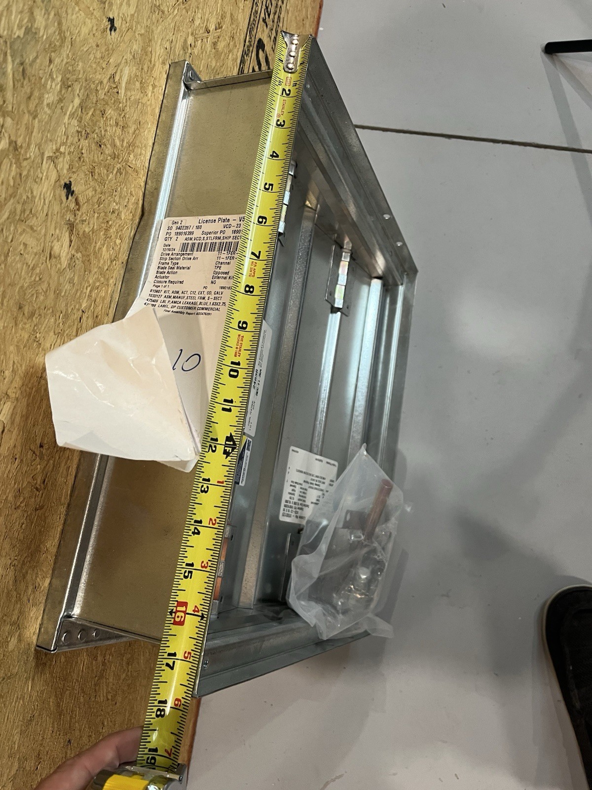 GreenHeck VCD-23 18×16 Low Leakage Control Damper Exhaust Vent Made In USA