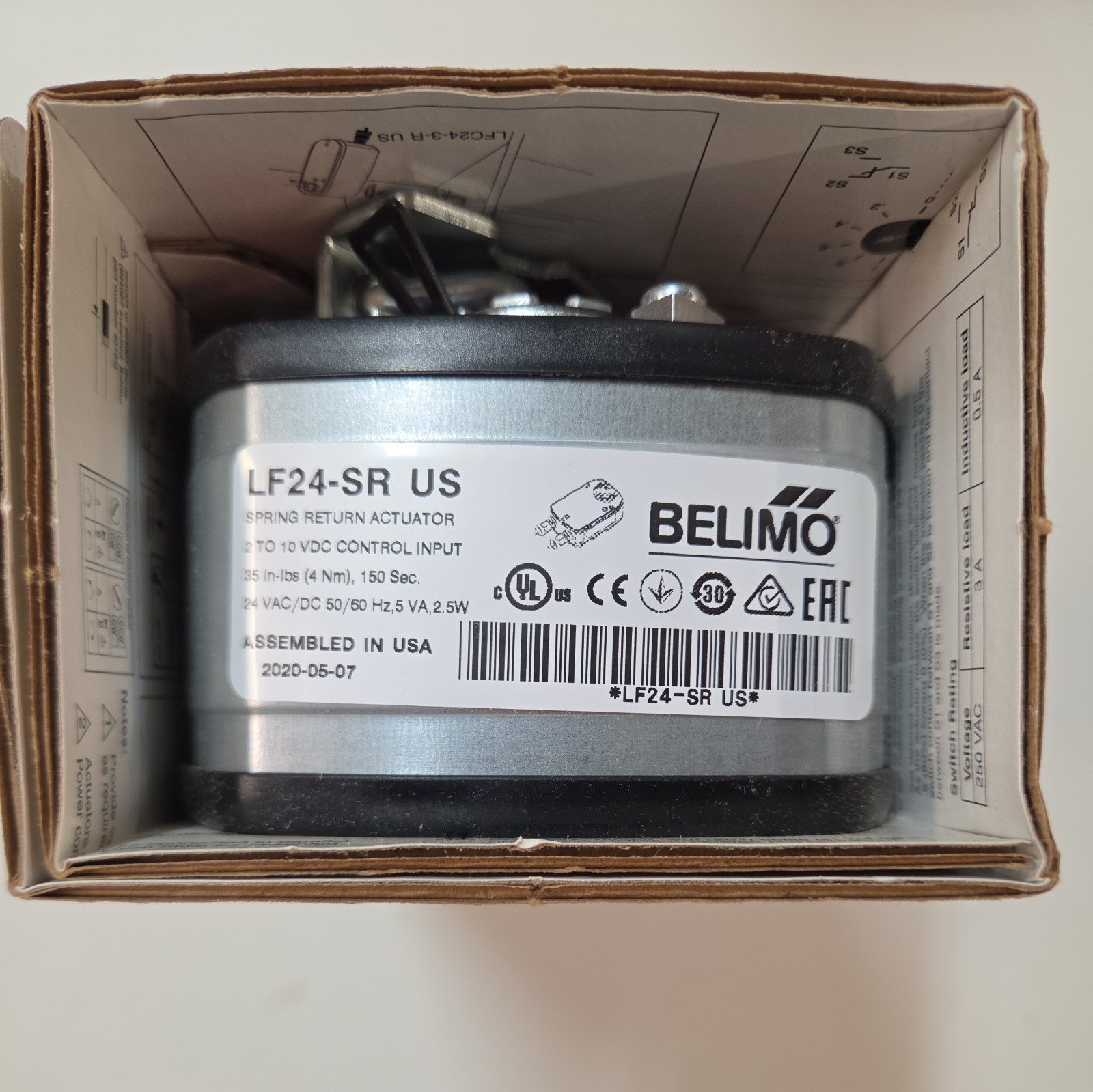 Belimo LF24-SR AC/DC 24V Actuator US Model