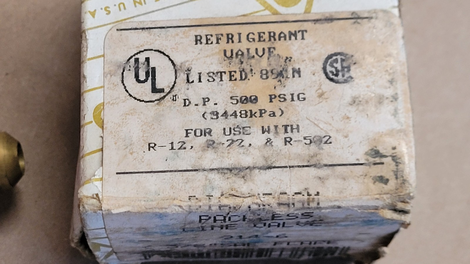 Superior Valve Co 214-6 Diaphragm Packless Line Refrigeration Valve 3/8″ SAE…