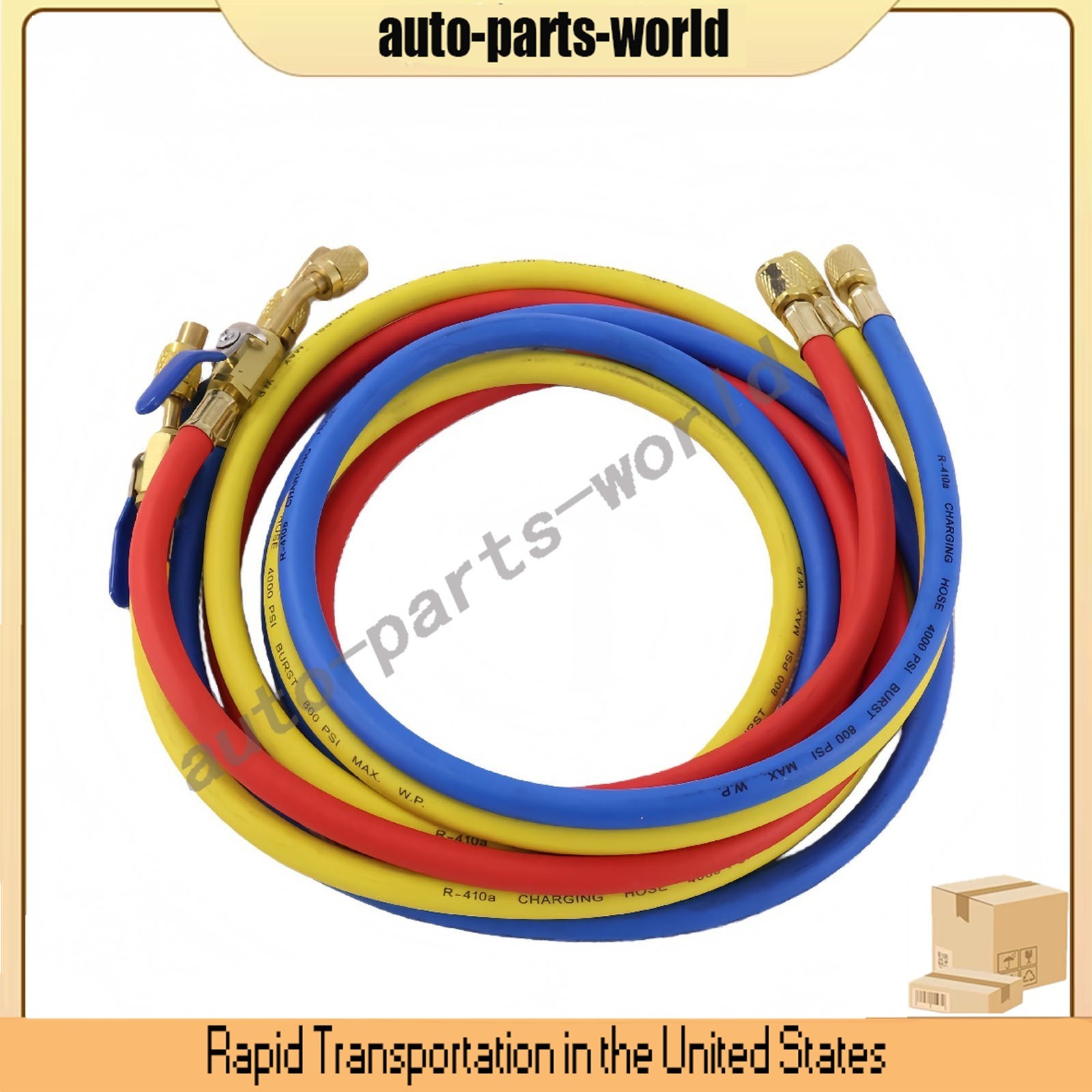 29986 For Plus II 1/4″ Charging Hose Set 72″ Compact Ball US STOCK