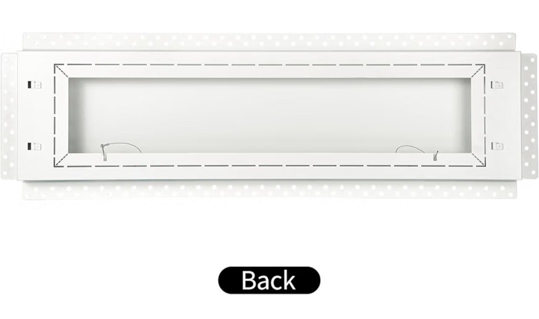 Zion Steel Return Air Grille 8″ x 30″ Flush Mount White Stainless Steel #18316