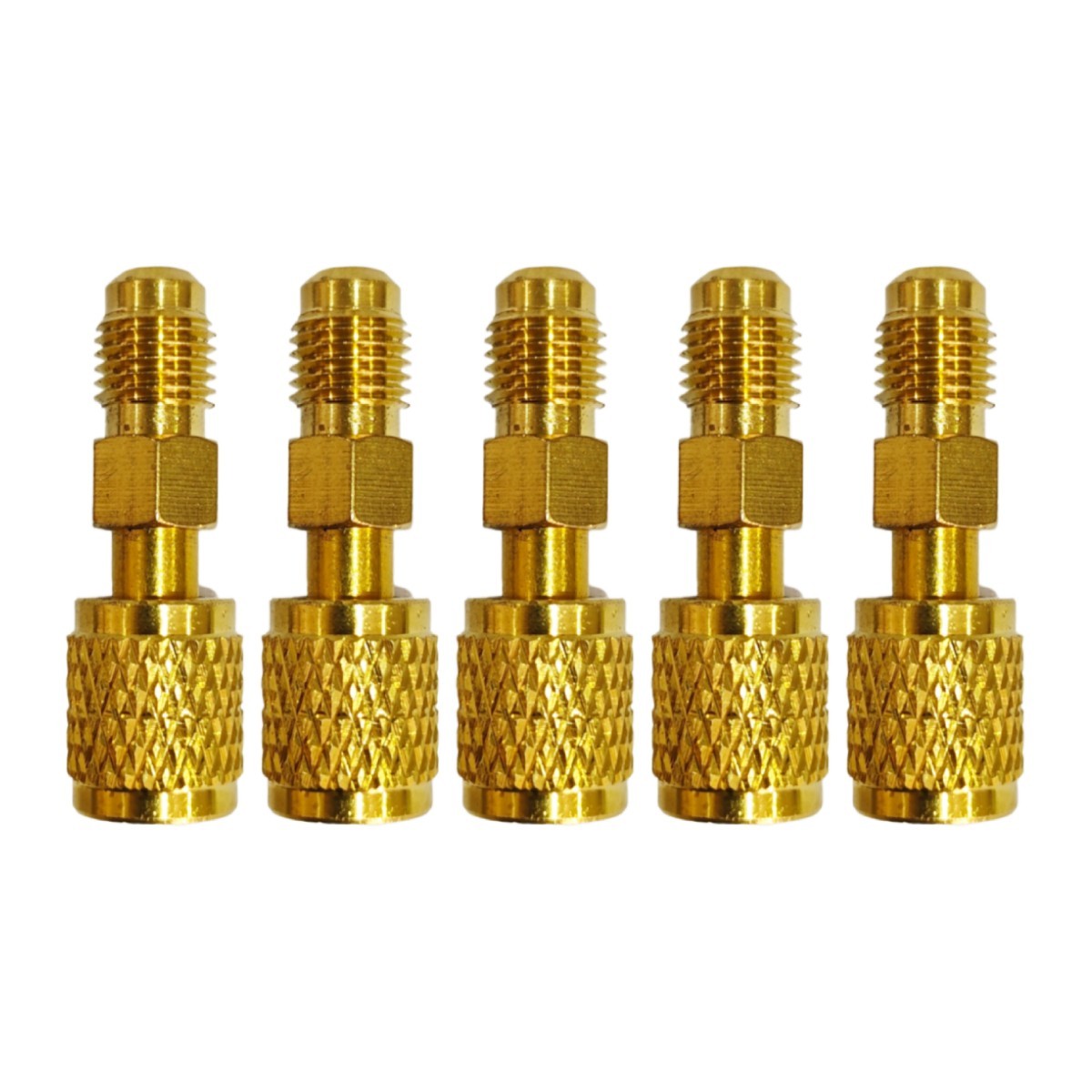 5 pcs HVAC R32 Reverse Thread 1/4″ Female 1/4″ Male Adapter for A2L R454B R32