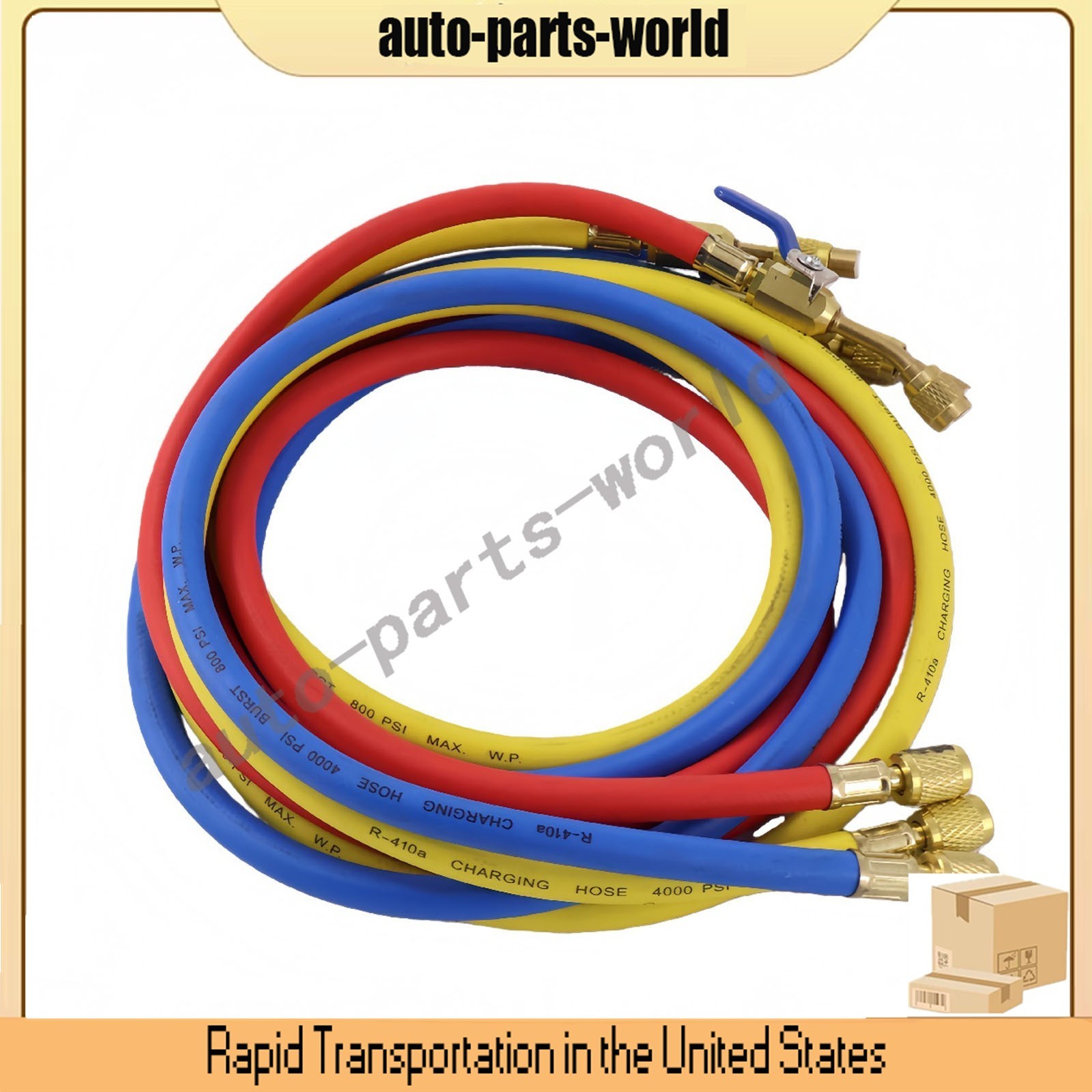 29986 For Plus II 1/4″ Charging Hose Set 72″ Compact Ball US STOCK