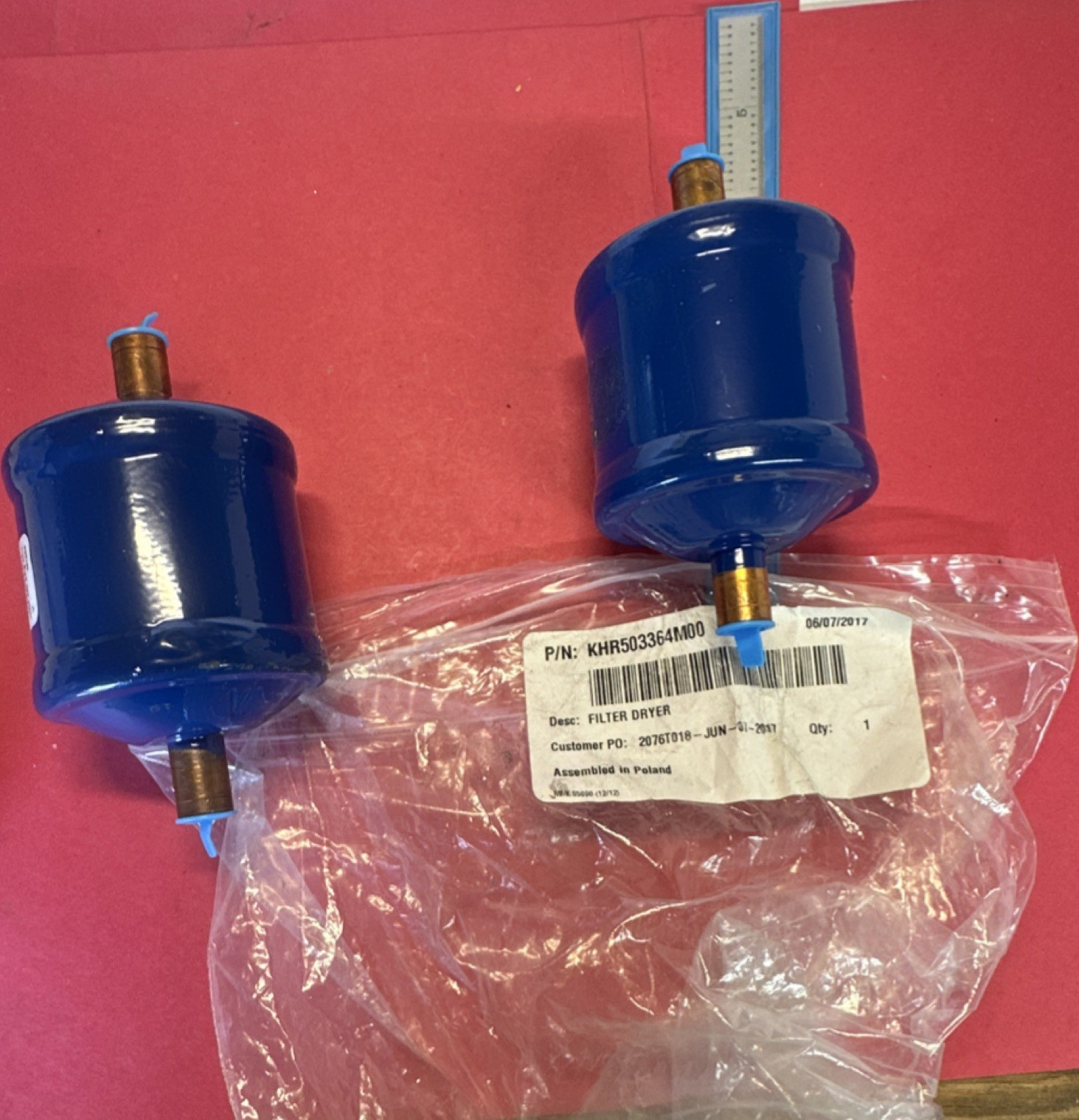 Blue Metal Filter Dryer KHR503364M00 2017 HVAC Assembled in Poland