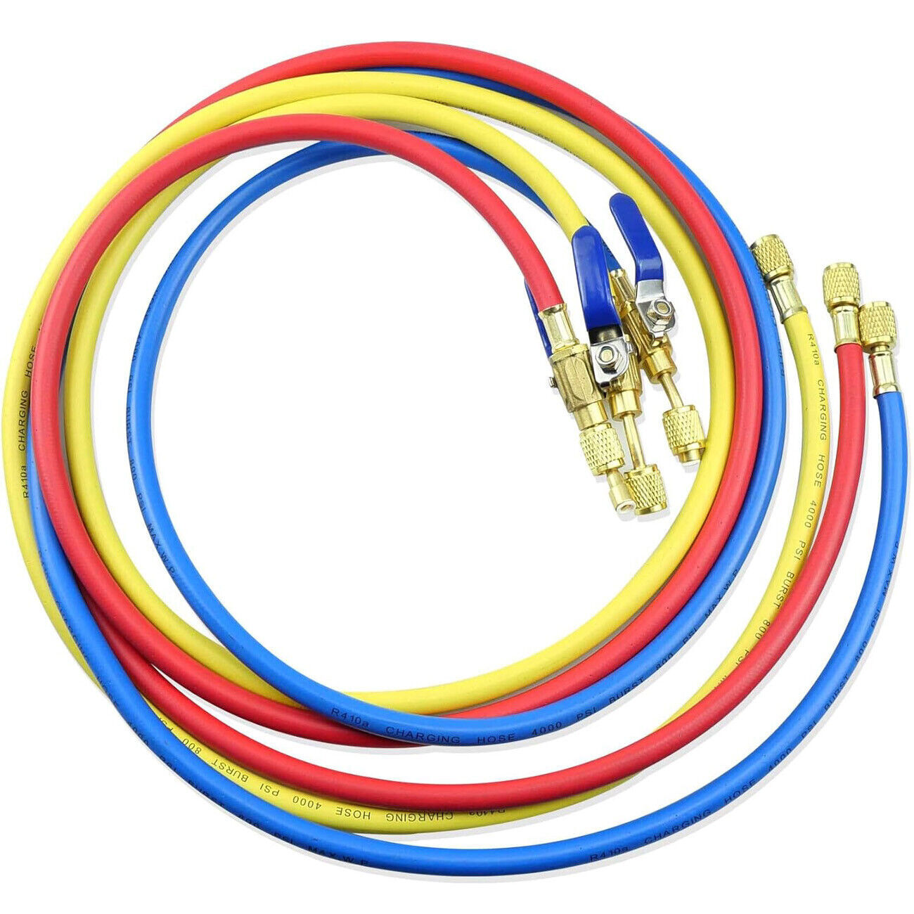 3X 29986 Plus II 1/4″ Hose with Compact Ball Valve End Refrigerant Charging Hose