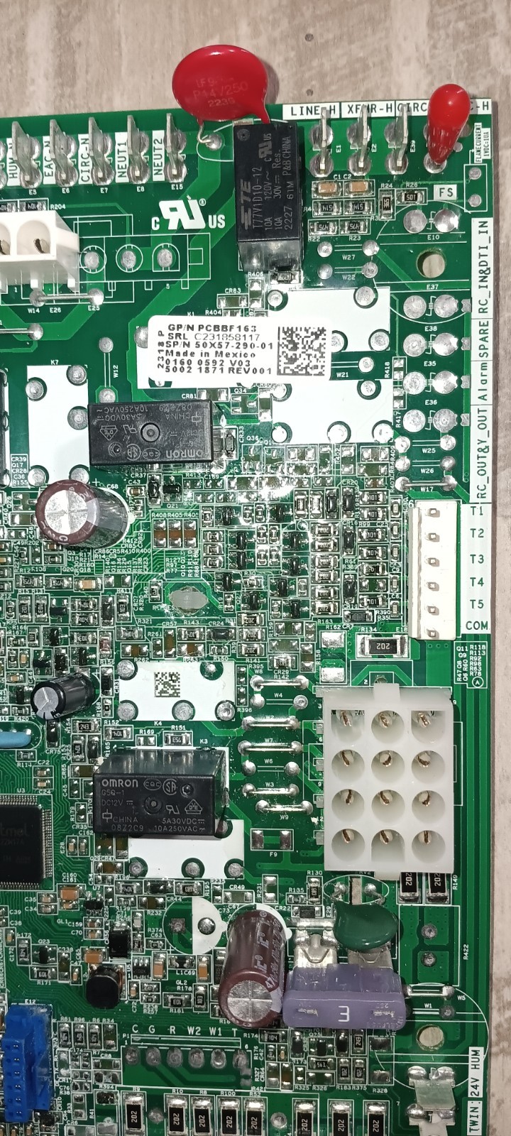 Emerson PCBBF 163 Furnace Control Board Used