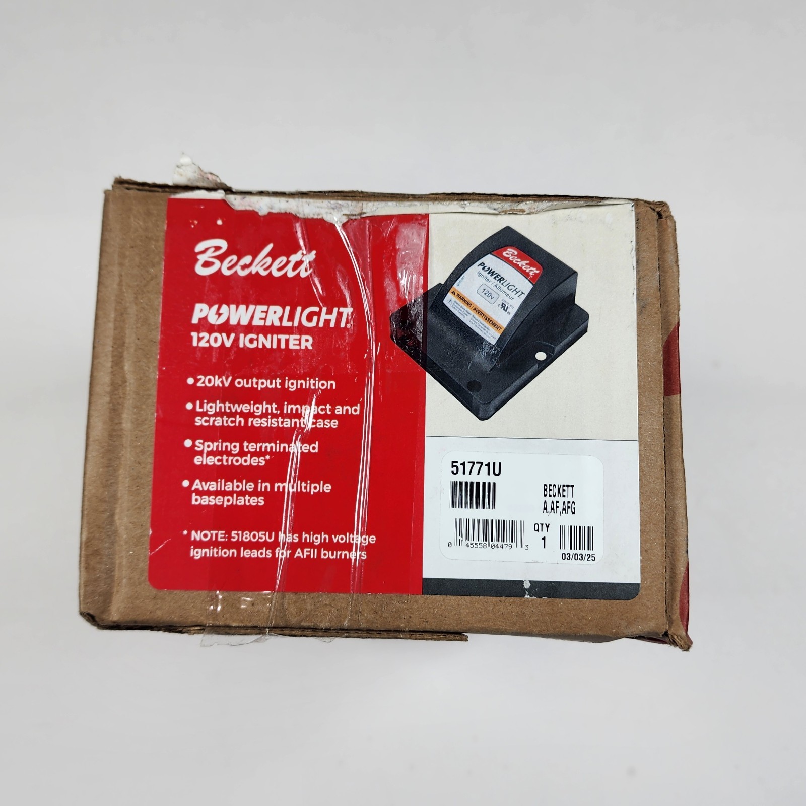 BECKETT Electronic Oil Igniter for A, AF, AFG, and NX Burners 51771U