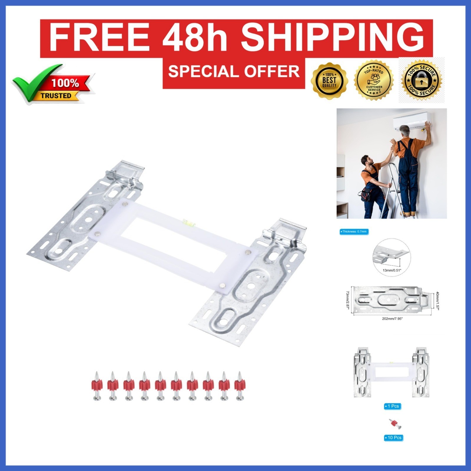 PATIKIL Air Conditioner Wall Mount Bracket Adjustable for HVAC