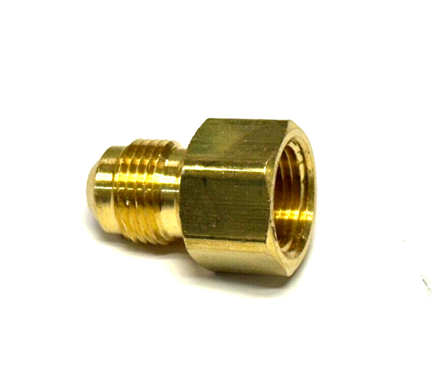 Brass Adapter, 1/4″ NPTFM x 3/8″ Male Flare, Part# U3-6B, Pipe to Flare Adapter