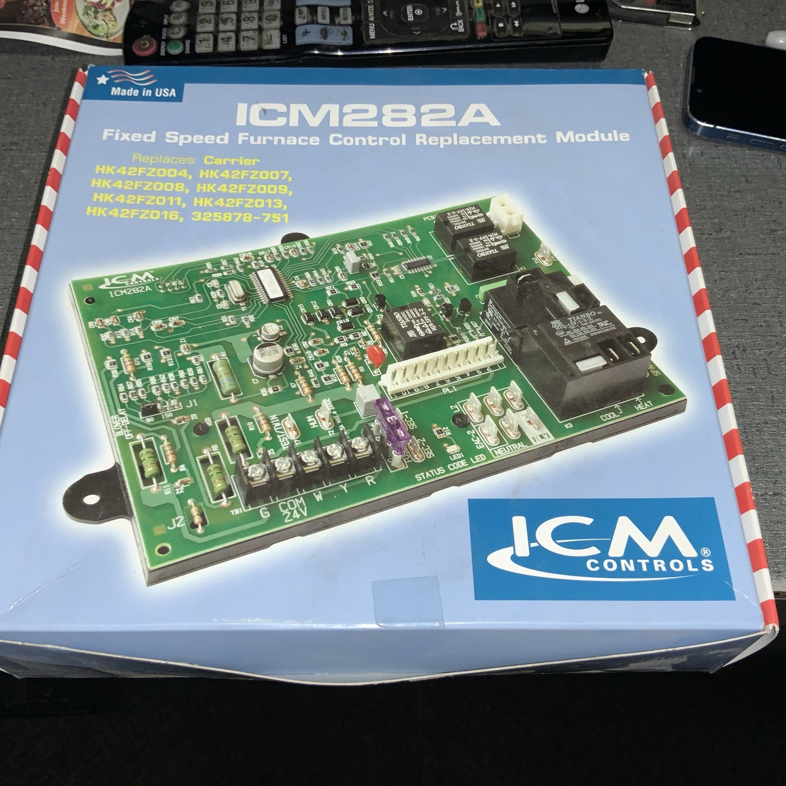 ICM Controls ICM282A Furnace Control Board Carrier HK42FZ HK42FZ016 325878-751