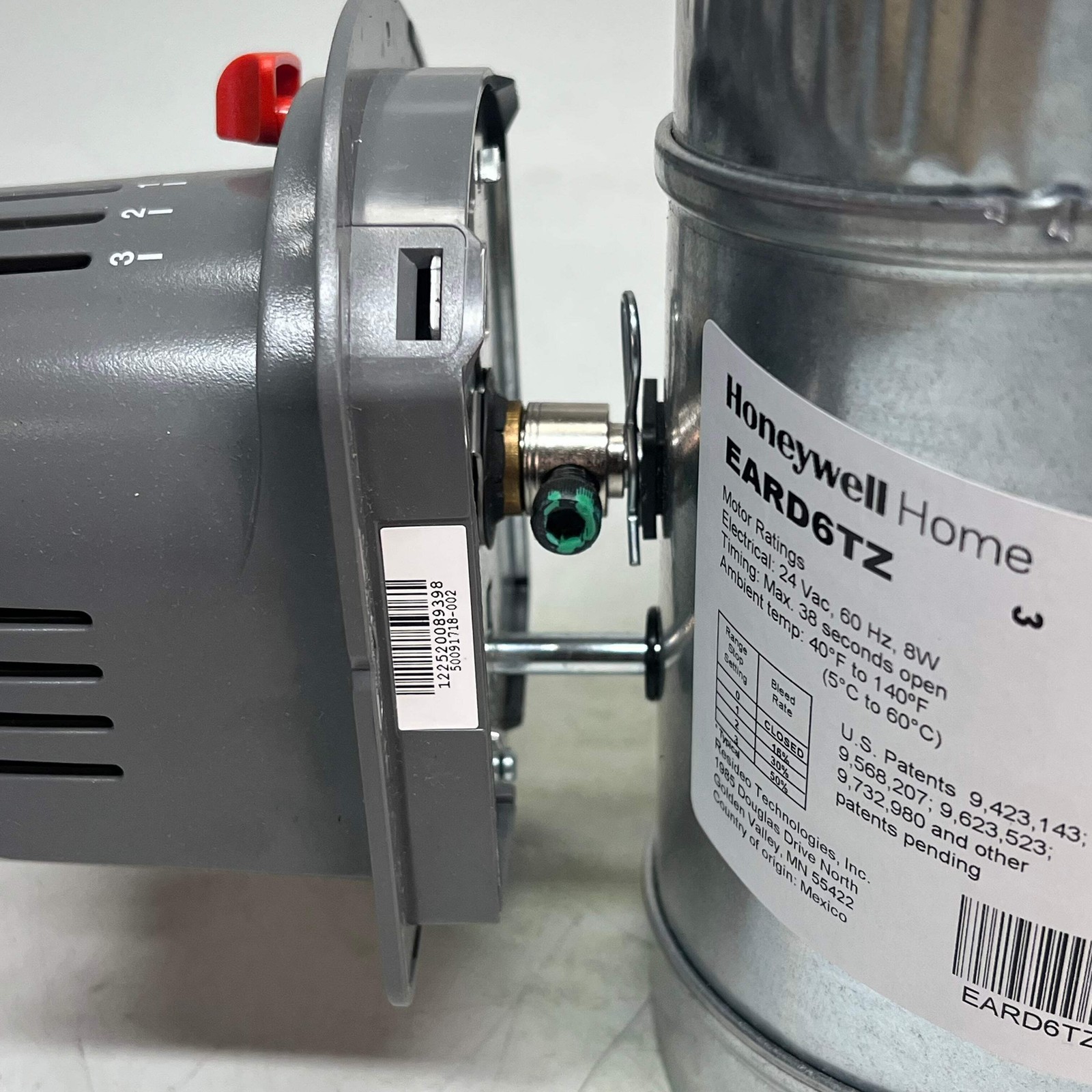 HONEYWELL Steel TrueZONE Motorized Fresh Air Damper 6″ 24V Chrome EARD6TZ