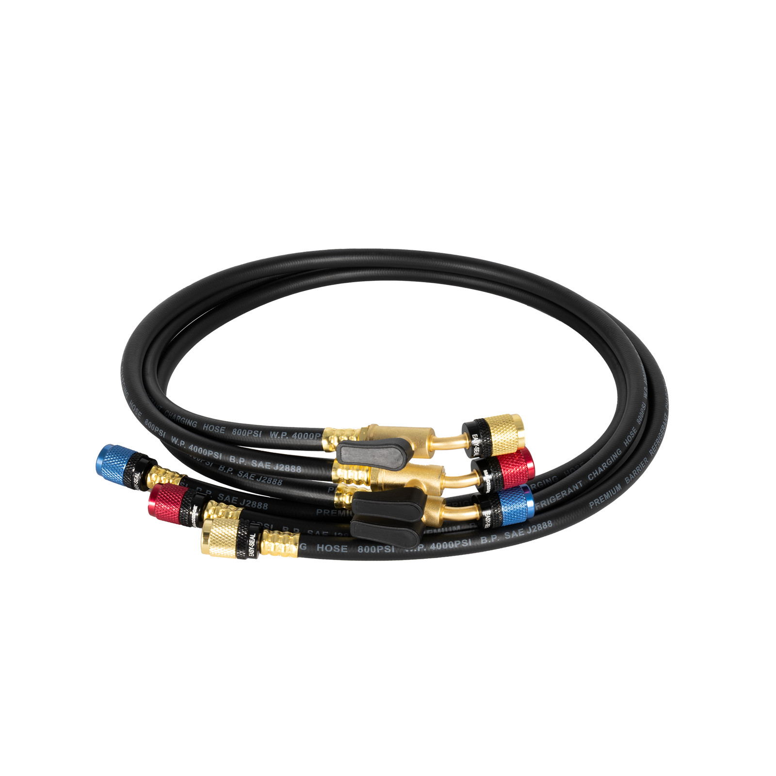 MalcoEdge ESBV3614 Easy Seal HVAC Hose Set | 36-Inch Refrigerant Charging Hose