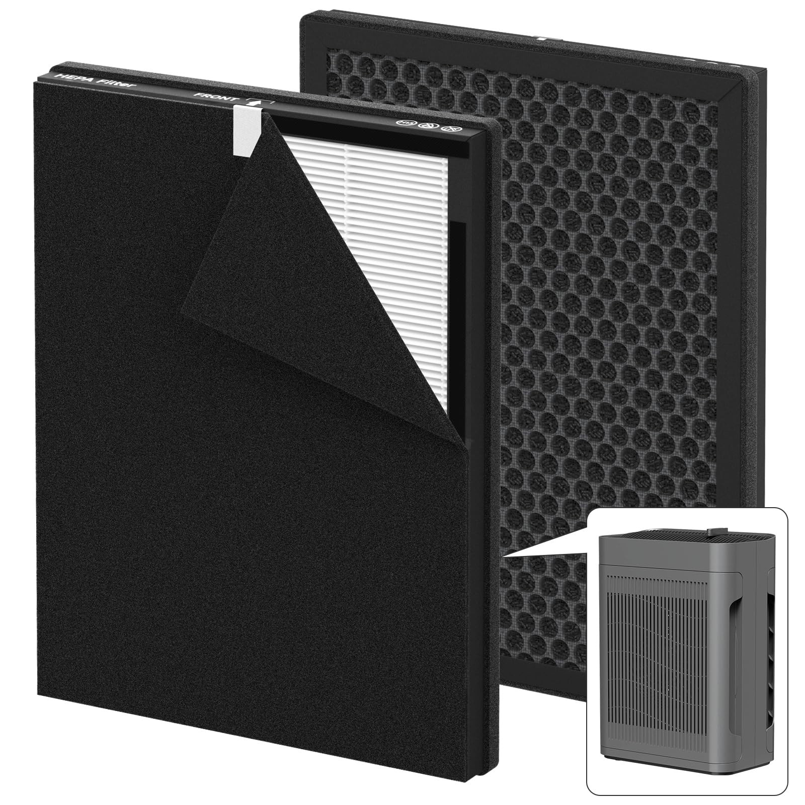 MK-AP01 Replacement Filter Compatible with TER Air Purifier,…
