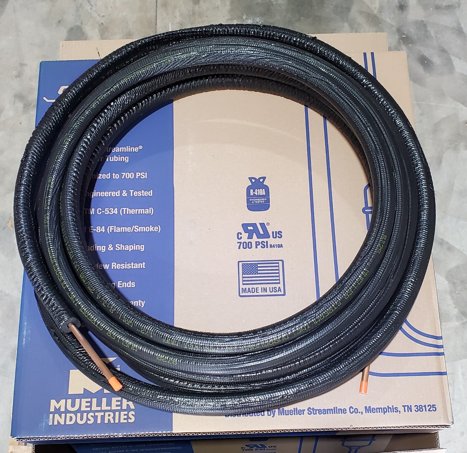Mueller Streamline 1/2s x 1/2l x 100 ft Refrigeration AC Line Set 00821000C