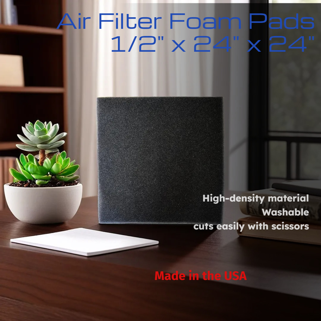 Foam Filter Media 1/2″ thick 24″ x 24″ pcs 30PPI Open Cell 4 pcs