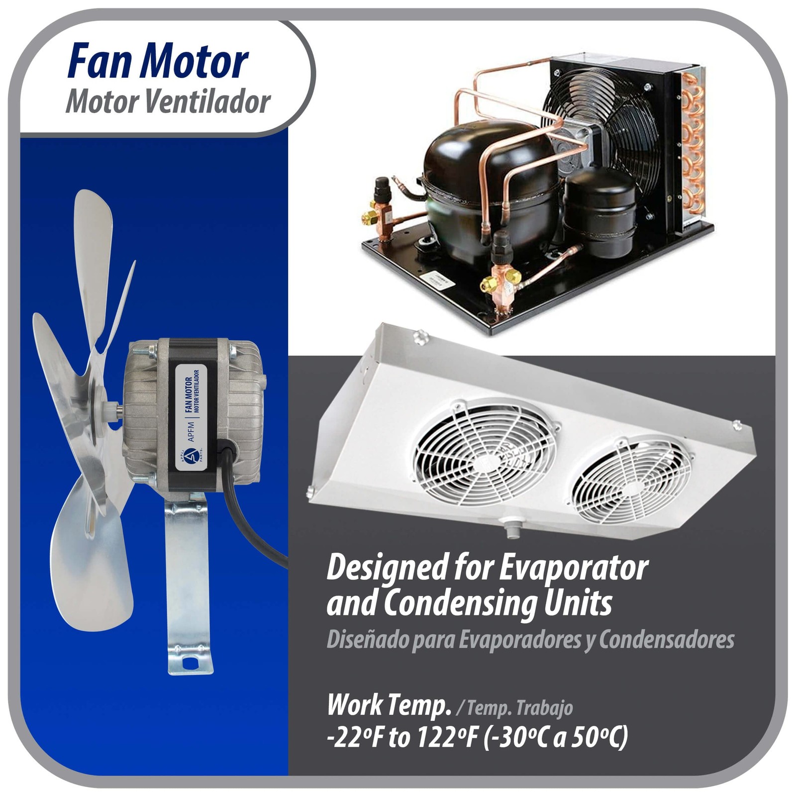 Appli Parts APFM-161E 16W Condenser and Evaporator Fan Motor 115V 60Hz…