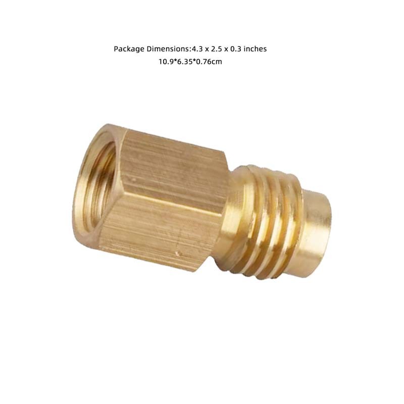 R12 to R134A Adapter Conversion Quick Connector for 1/4” SAE Female X 1/2”