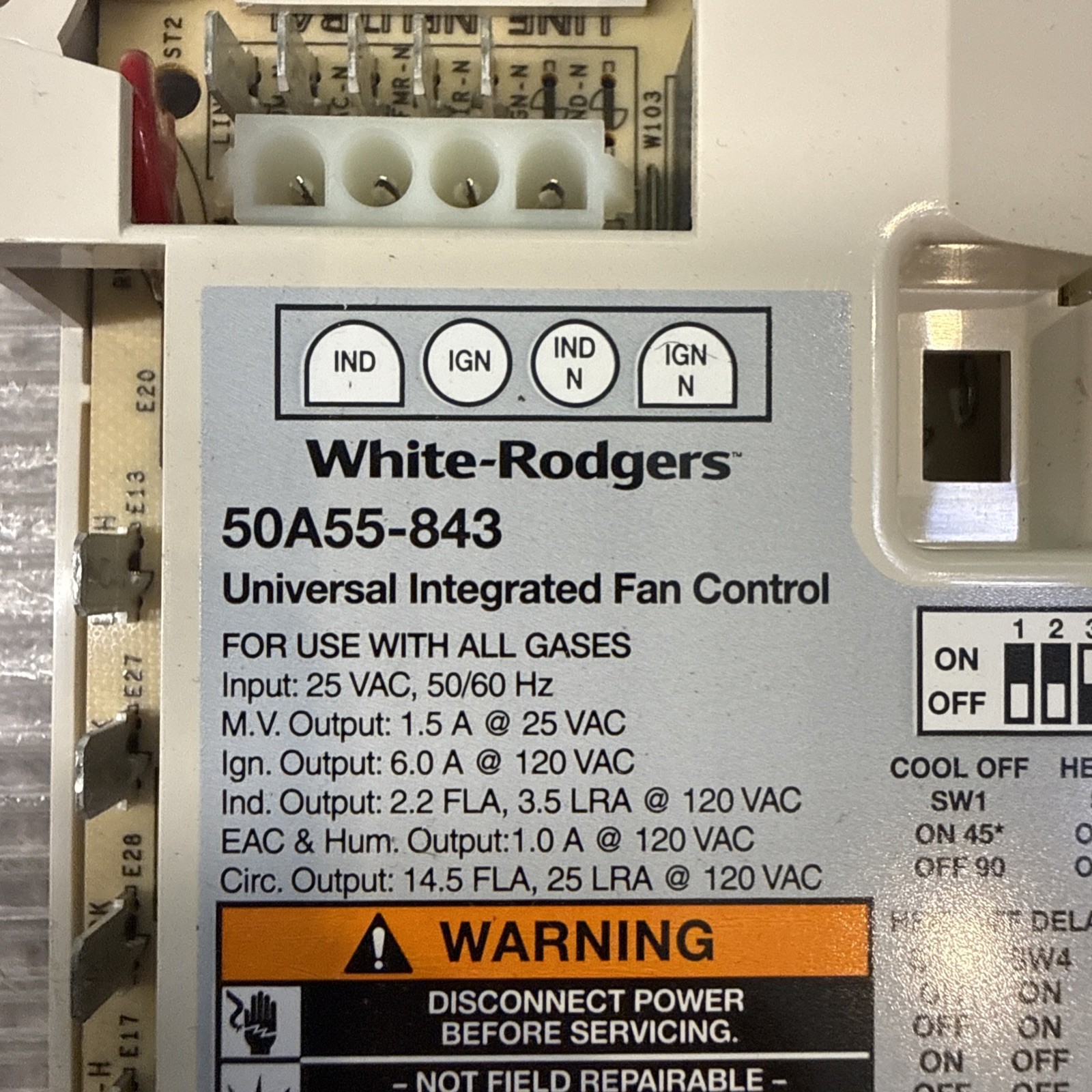 White Rodgers 50A55-843 Universal Integrated Furnace Control