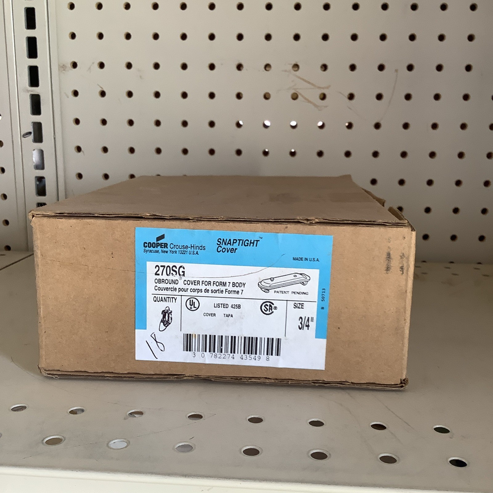 New – Crouse Hinds 270SG 3/4″ CND Body Cover – Box of 18 sold as one