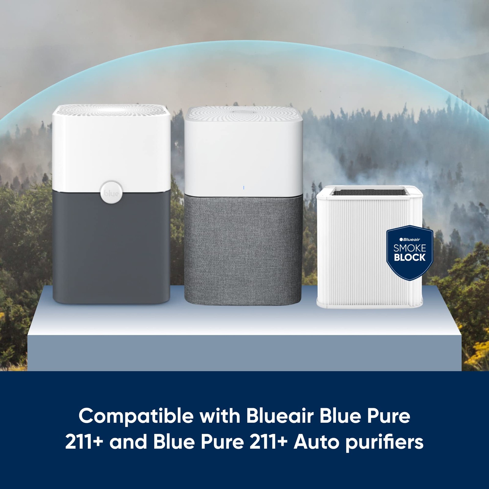 Blueair Blue Pure 211 Series Smokeblock Genuine Replacement Filter Extra Carbon