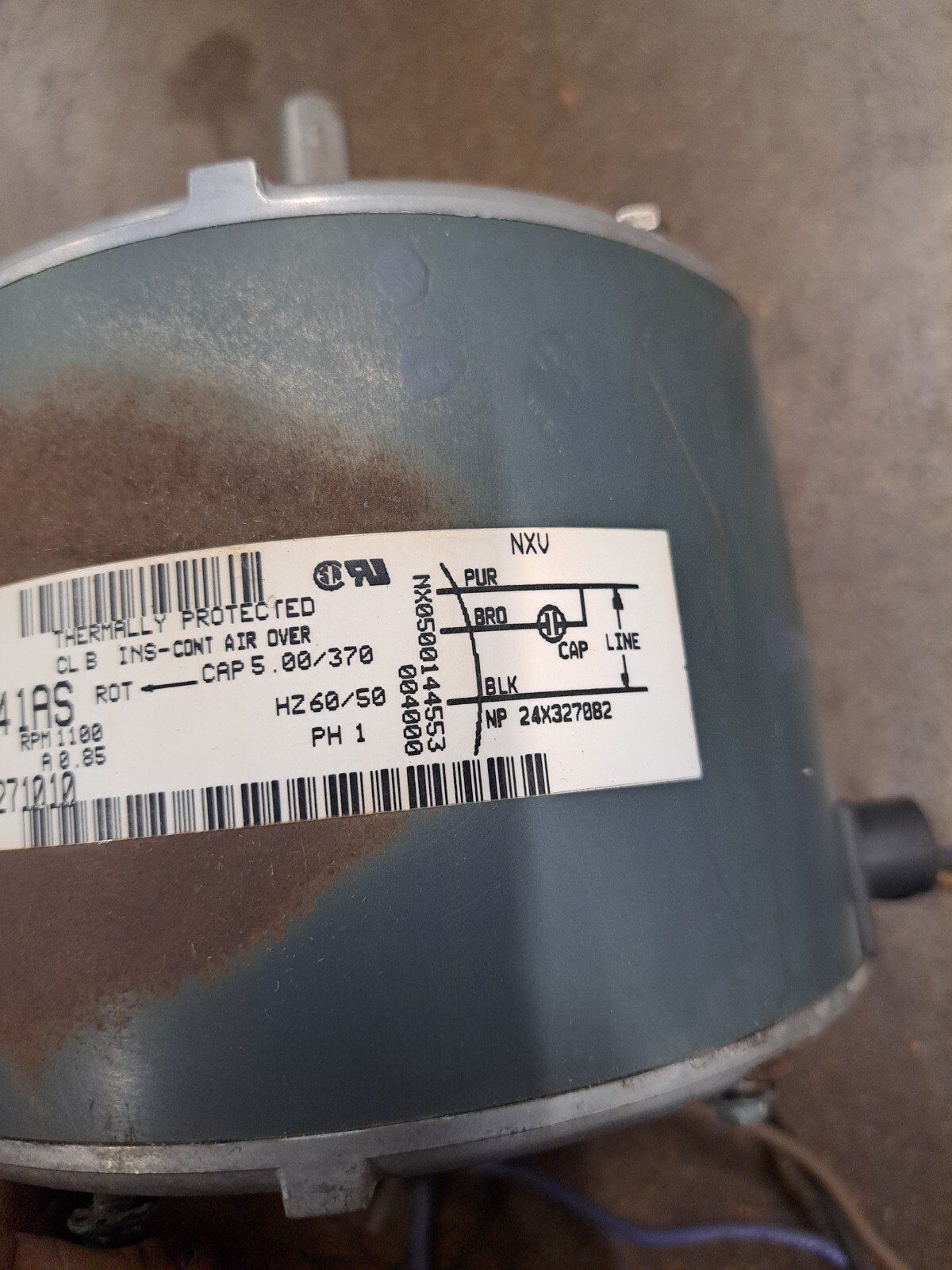 Trane X70370271010 5KCP39DGV441AS 1/8 HP 1100rpm fan motor