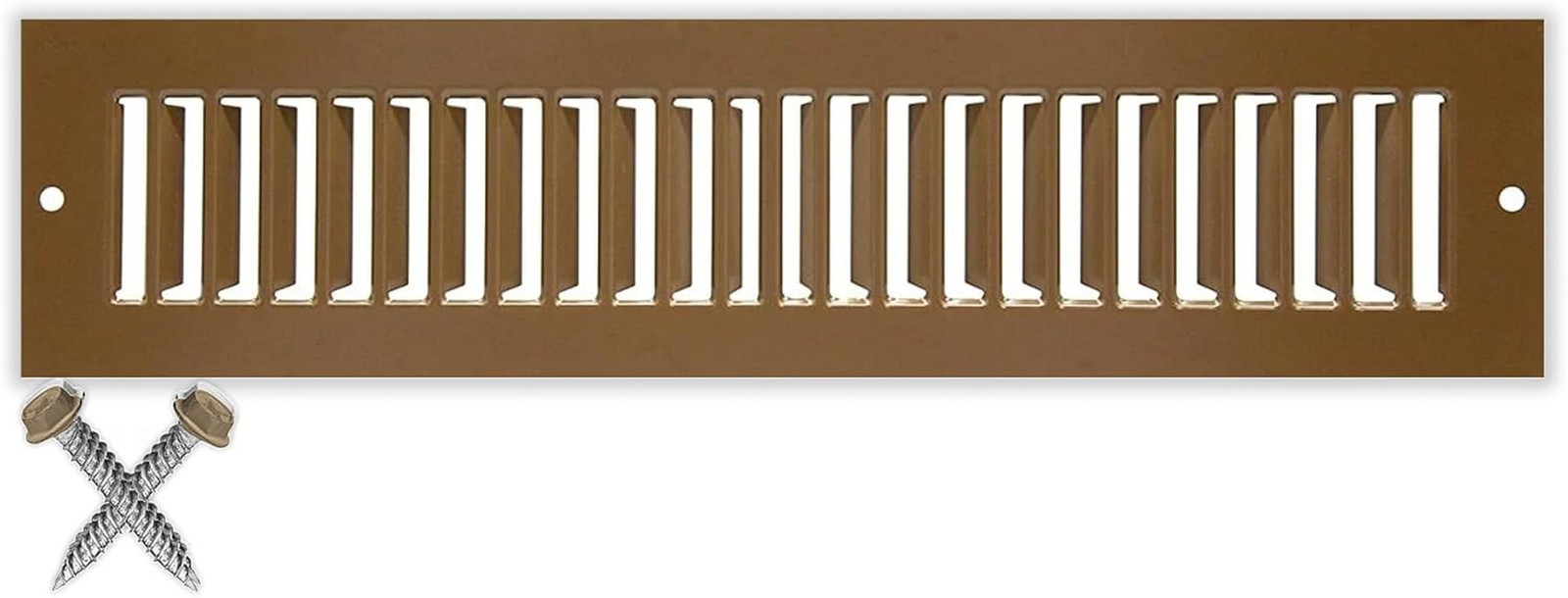 HVAC Premium 12″ X 2″ Toe Space Grille – HVAC Vent Cover [Outer Dimensions: 13.5
