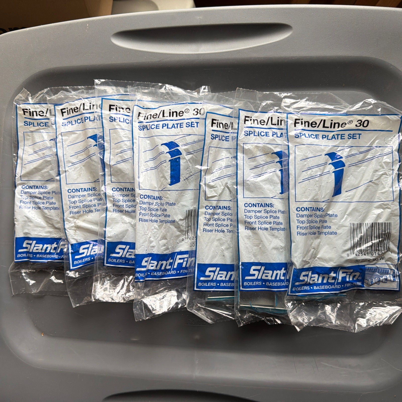 SLANT-FI Splice Plate set 2″ Baseboard Accessory White Fine/Line 30 (Lot of 7)