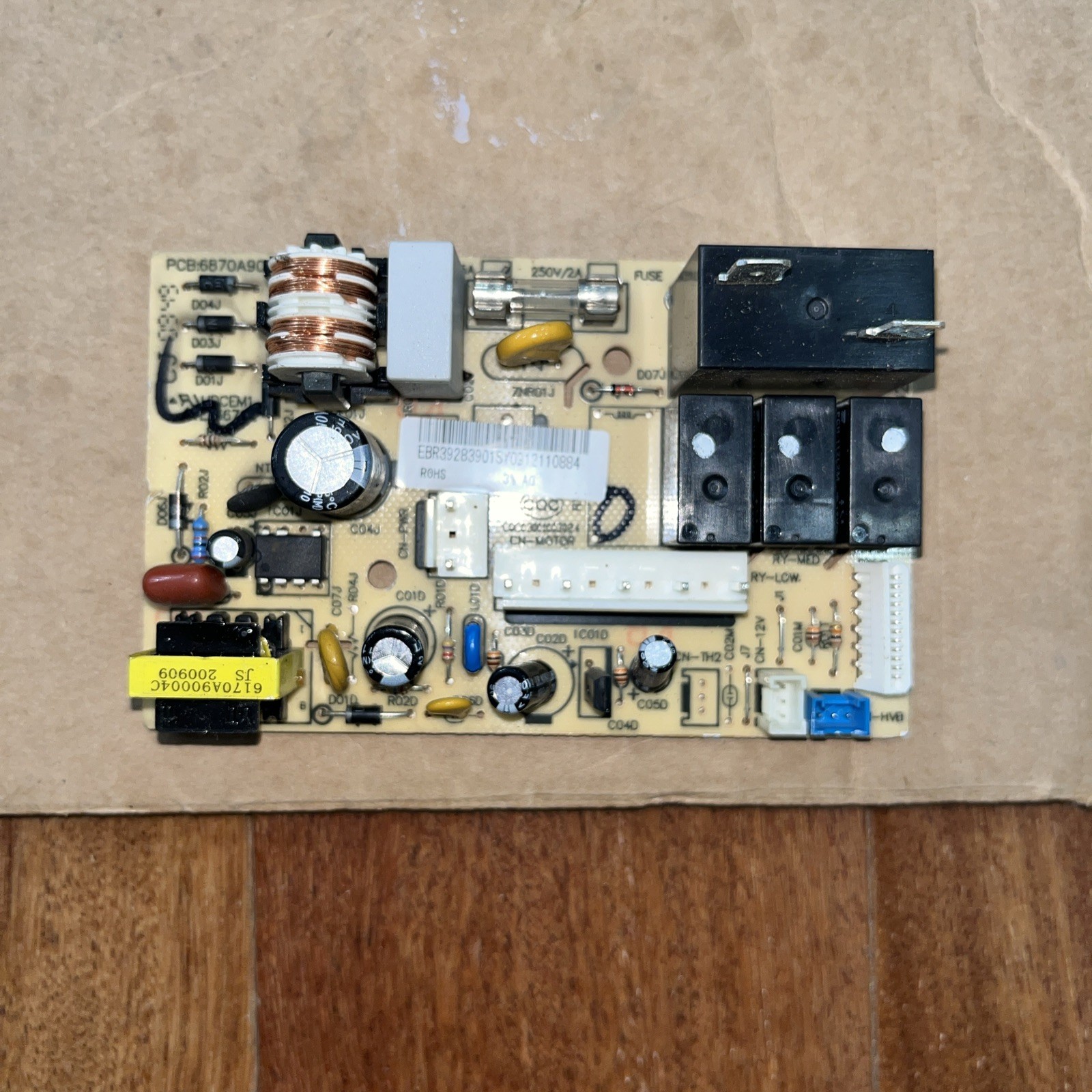LG 6870A90068E-1 Heater Control Board EBR39283901 UWC151PDMK3 0IMCRTO023M