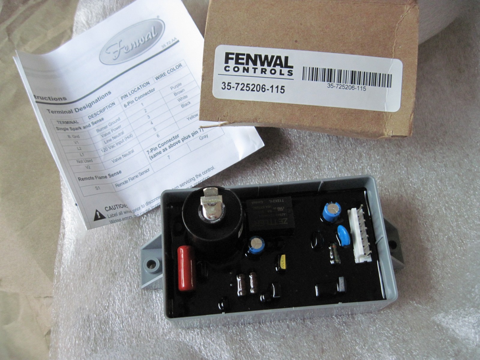 Fenwal 35-725206-115 Direct Spark Ignition Controller, 120 VAC, 10 second, NEW