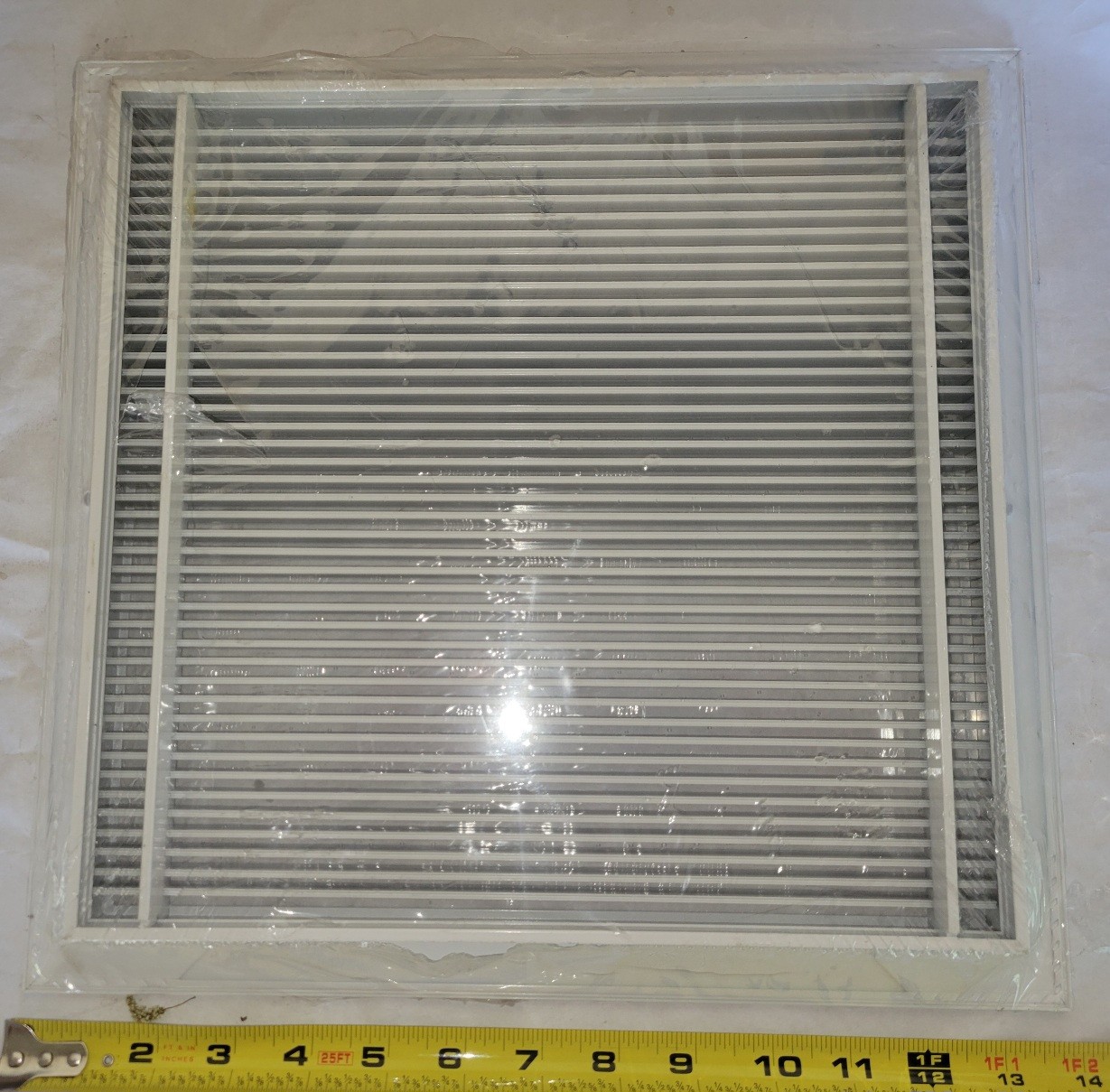 Ceiling/Wall Return Air Grille 12 In W X 11.5 In H Opening White Thick Aluminum