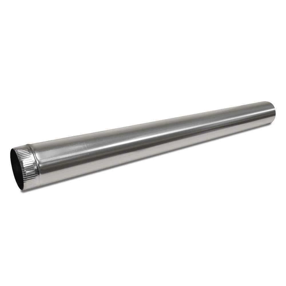 Master Flow 10in Round Metal Duct Pipe 5ft Galvanized Steel HVAC Vent 30 Gauge