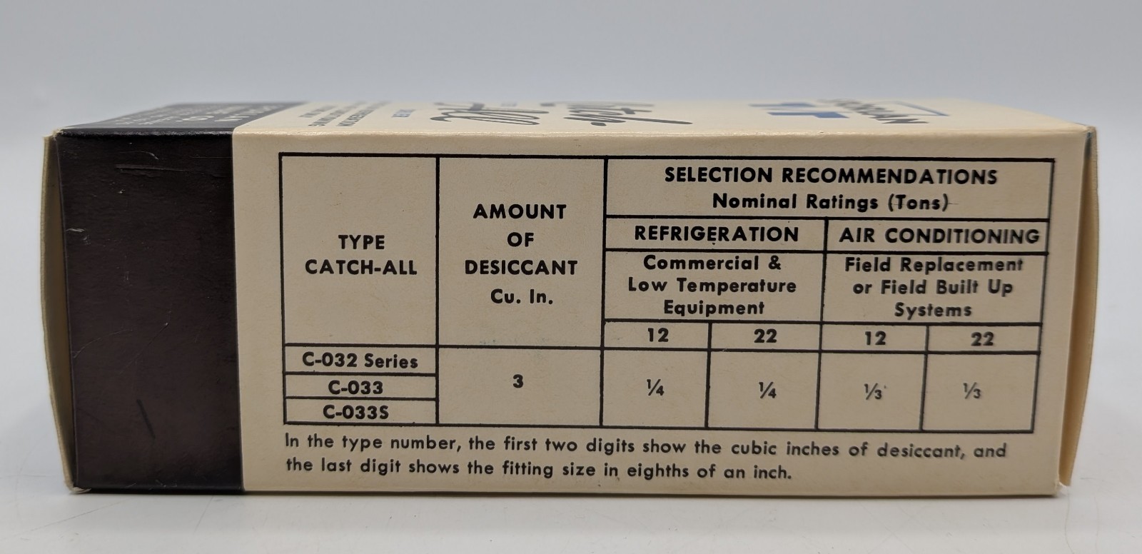 Sporlan Catch-All Filter Drier C-032-S 1/4″ ODF