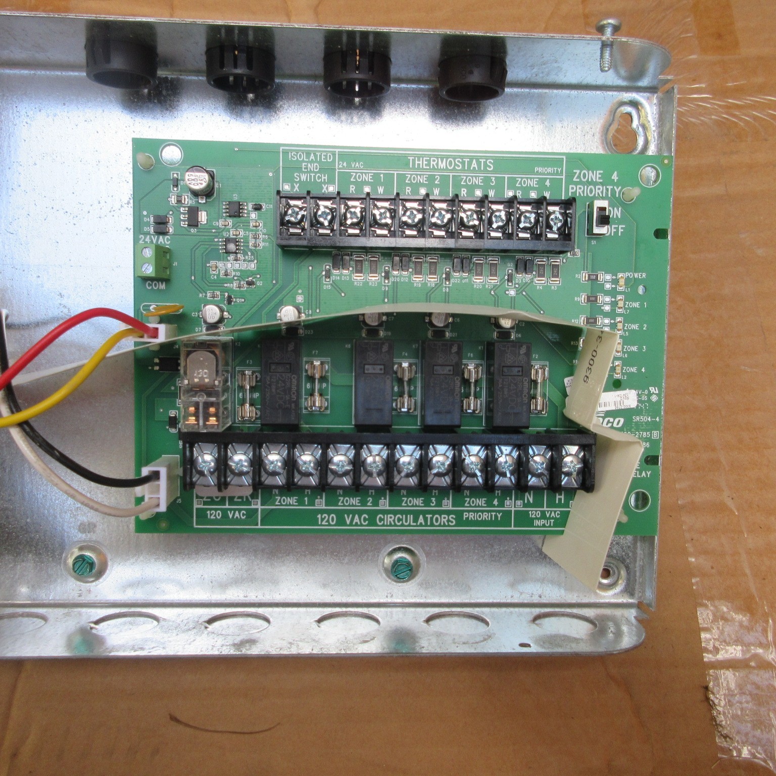 Taco SR504 Comfort Solutions 4-Zone Switching Relay Green