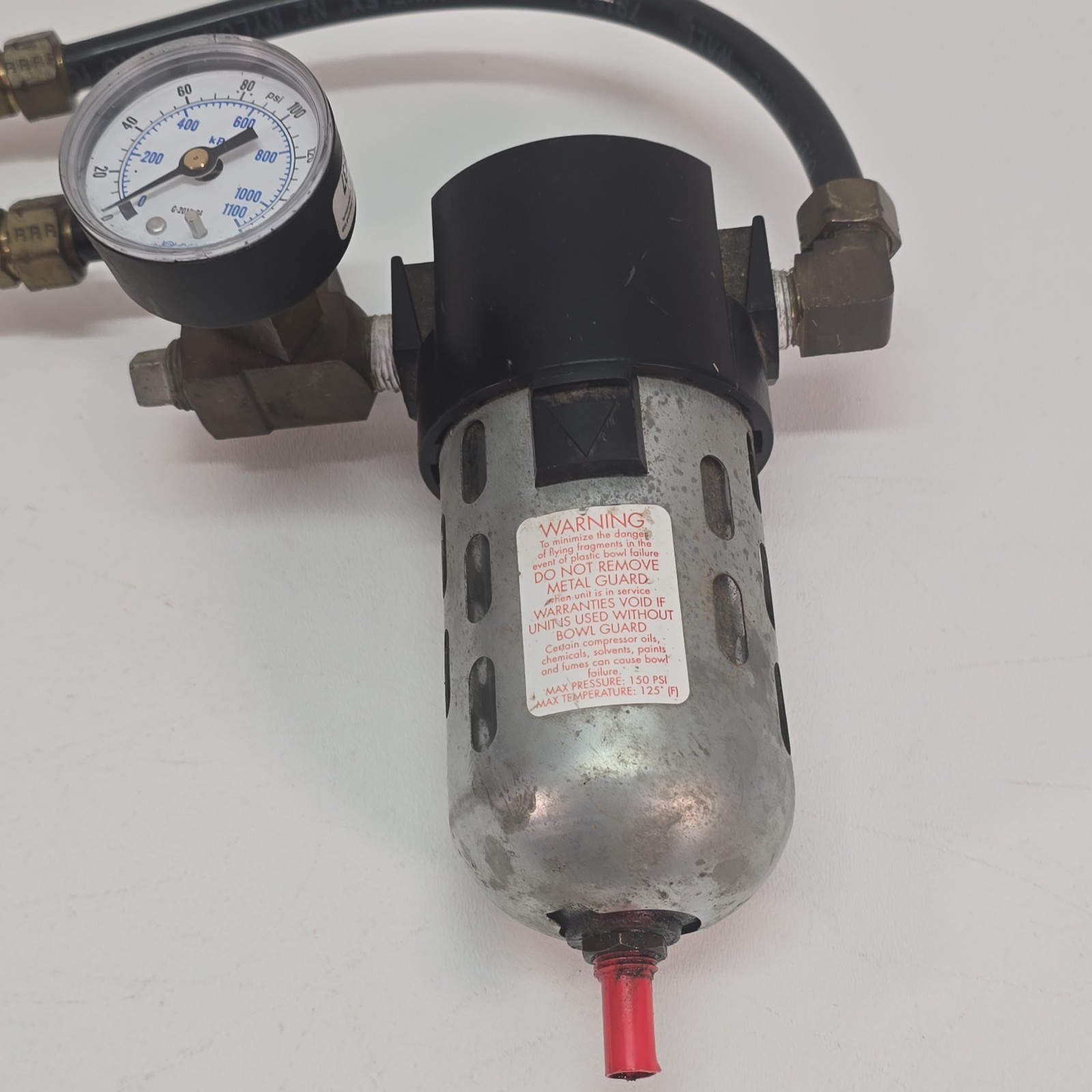 JOHNSON CONTROLS Coalesing Filter A-4000-1049 G-2010-24 Pressure Gauge & Bypass