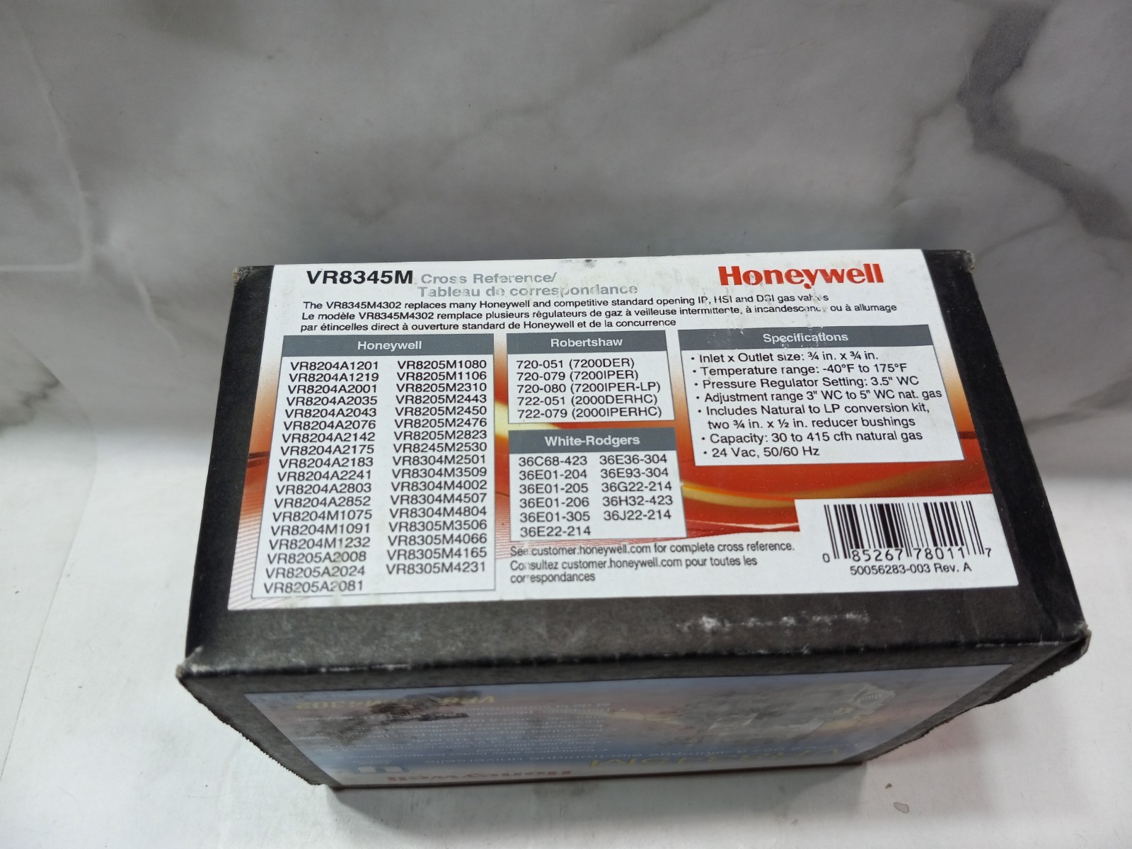 Honeywell Resideo VR8345M Universal Electronic Ignition Gas Control Valve