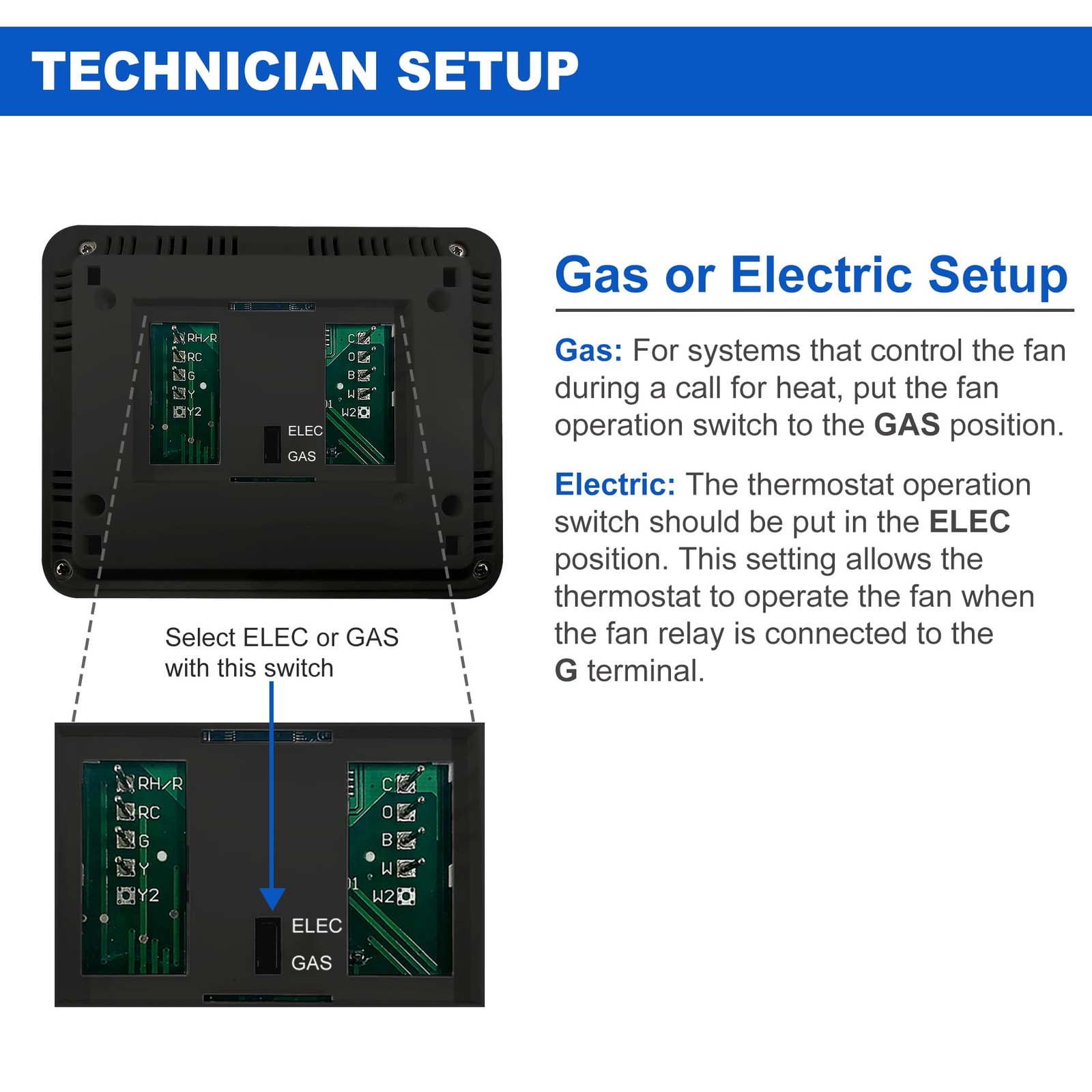 ELECTECK Non-Programmable Digital Thermostat for Home, up to 1 Heat/1 Black