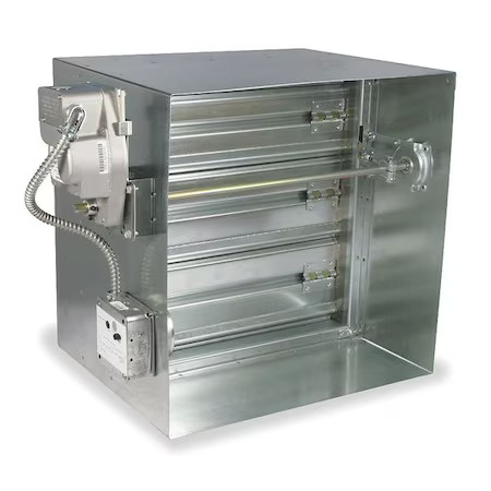 Dayton 3Hgj9 Square Fire/Smoke Damper, 7-3/4 In. W