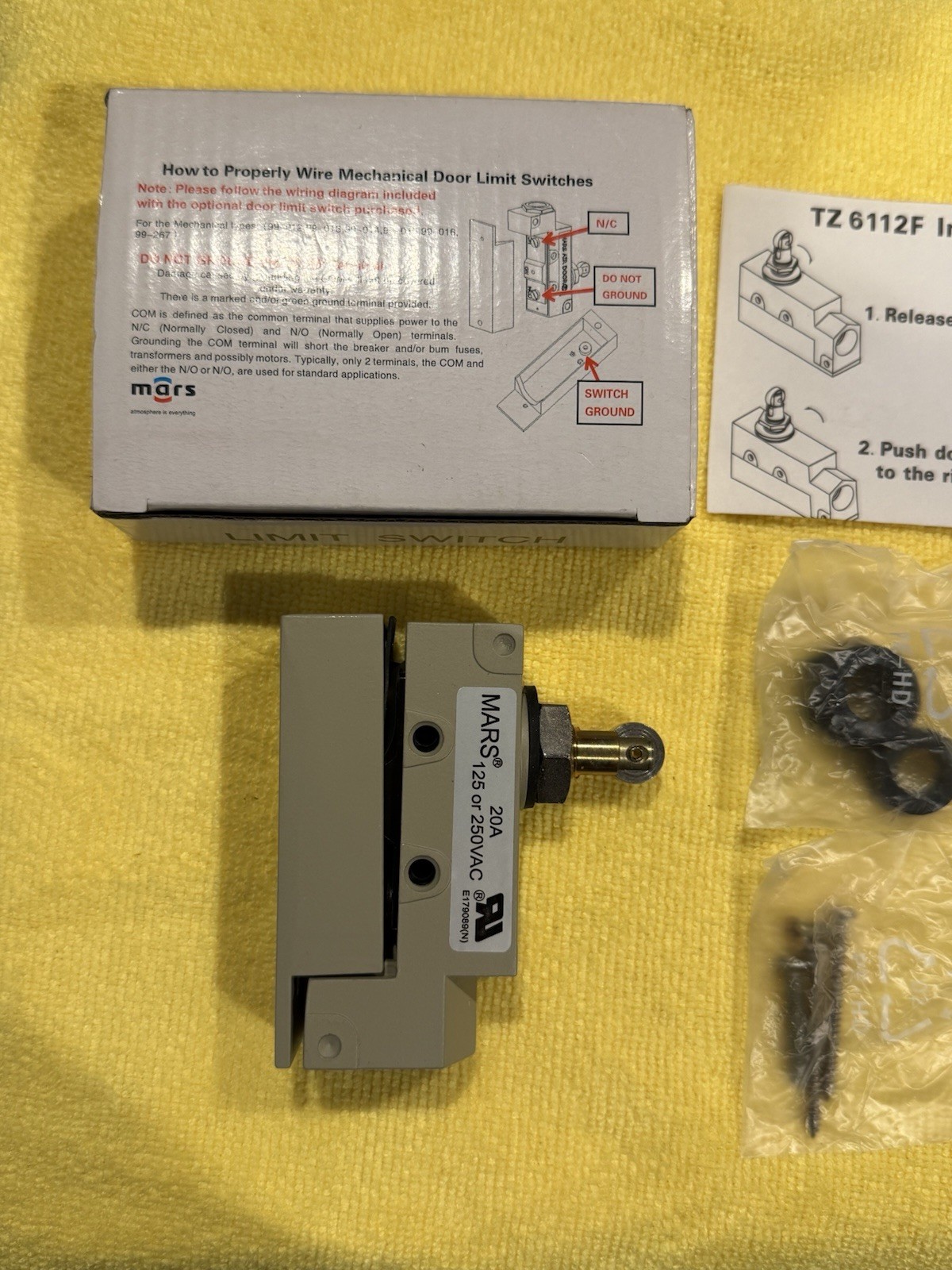 NIB. MARS LIMIT SWITCH 20A, 125/250V, CAT# TZ-6112F-20A … ZB-118 FAST SHIPPING