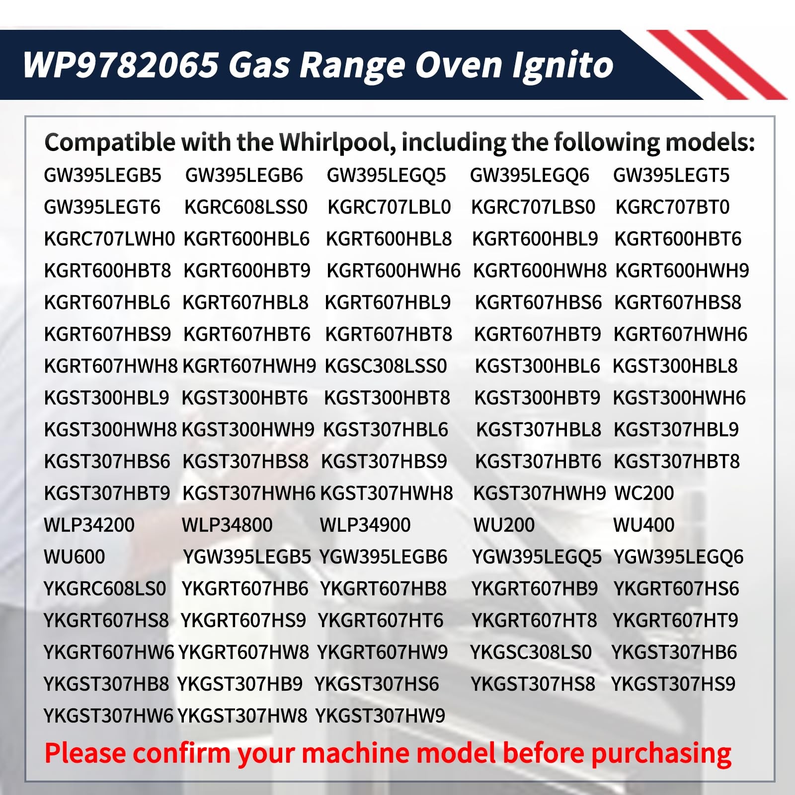 Promrmr Igniter Glowbar Broil WP9782065 Fit for Whirlpool WP9782065, Silver