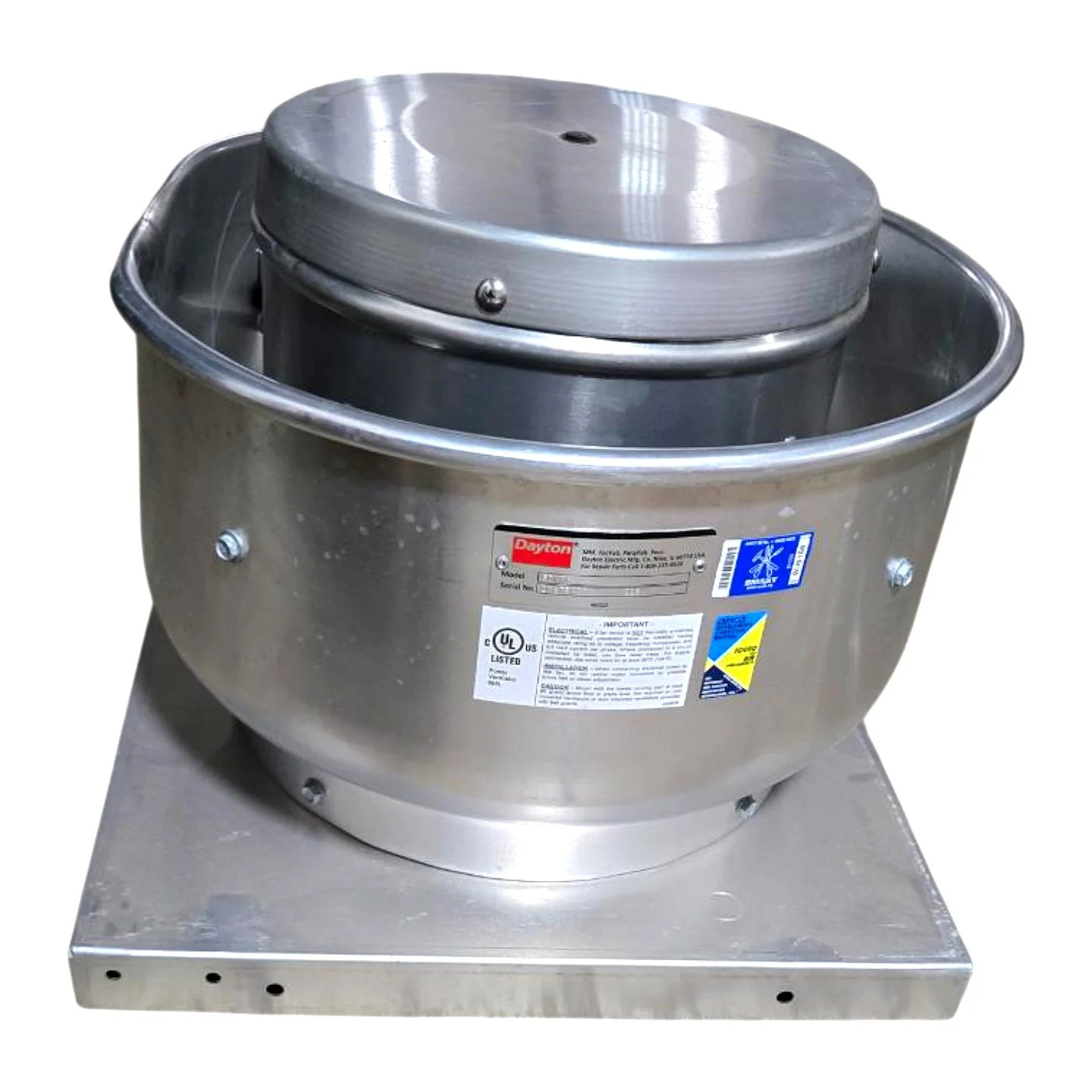 Dayton 5DVN6 Direct Drive Upblast 8-1/4in Wheel 197 CFM Roof Exhaust Fan